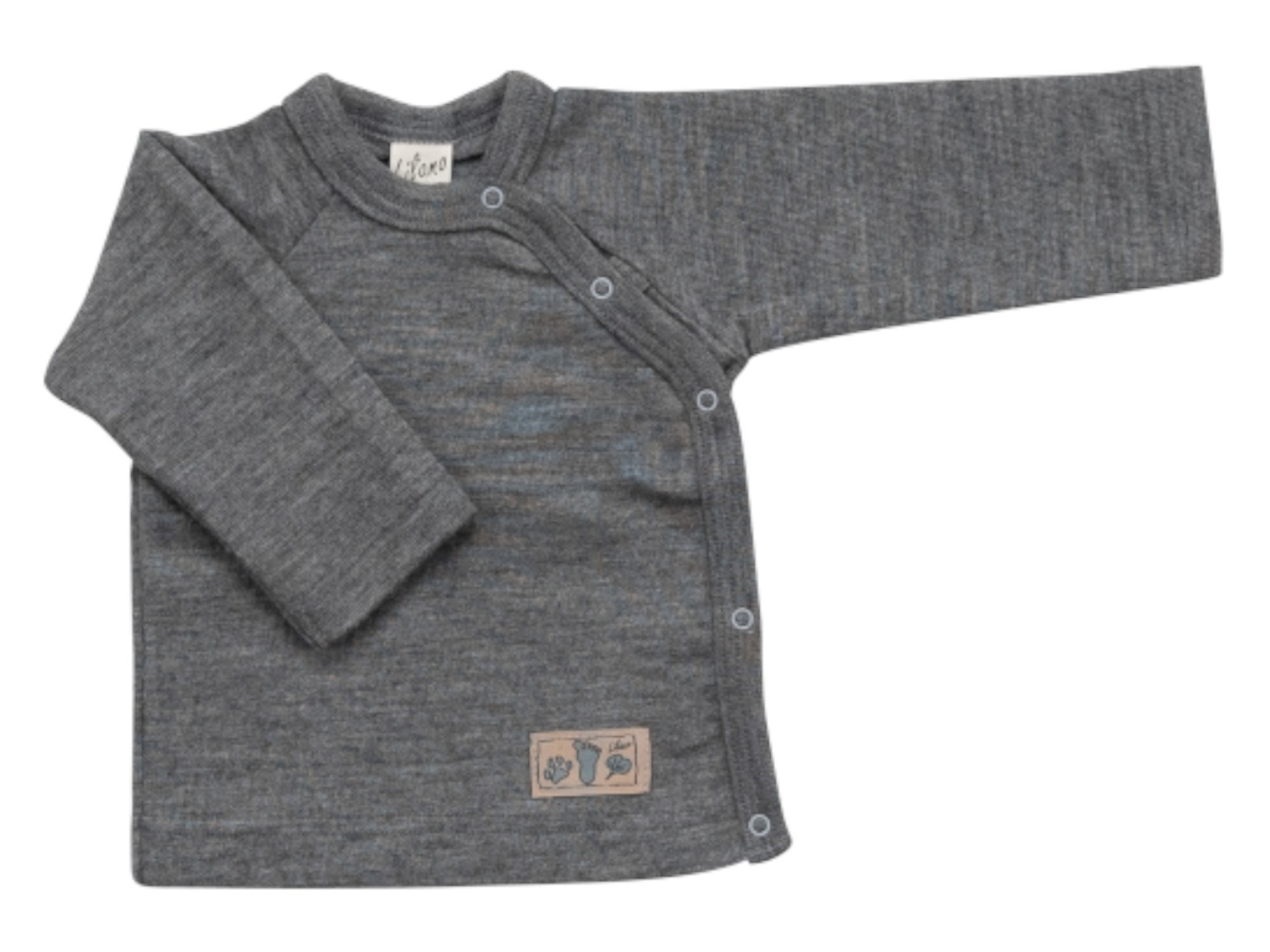 Lilano Baby Jacke Wolle Seide melange-grau Gr.68