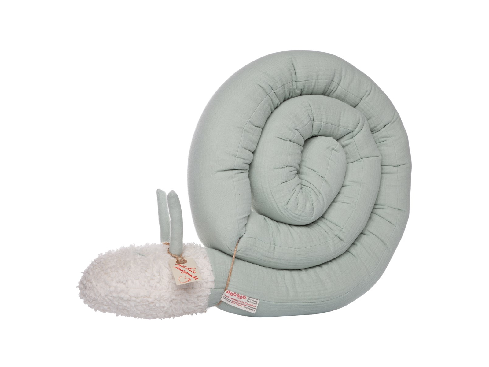 Kuschelschnecke Musselin mint Länge ca. 200 cm