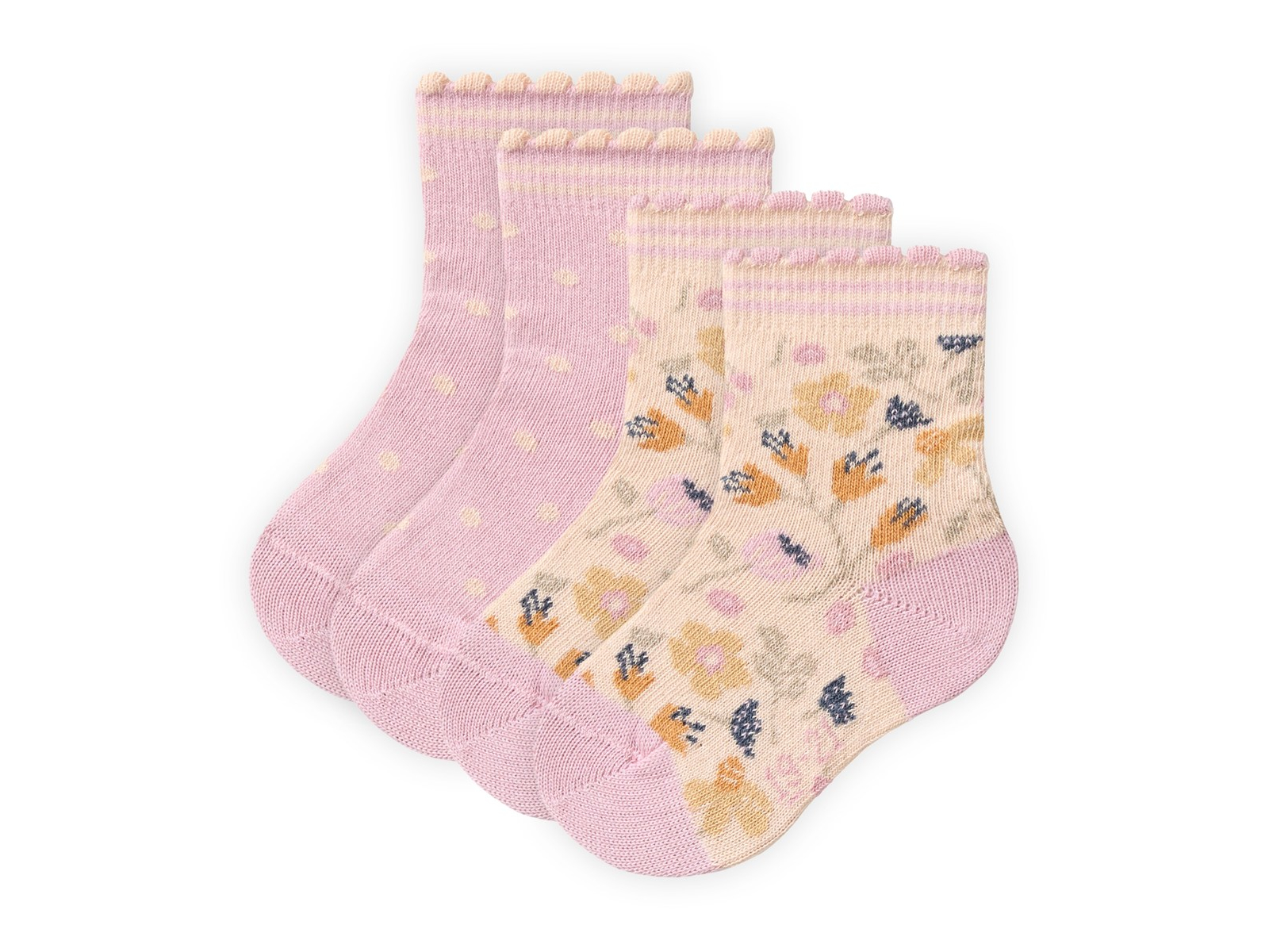 People Wear Organic 2er-Pack Socken malve mix Gr. 19-21