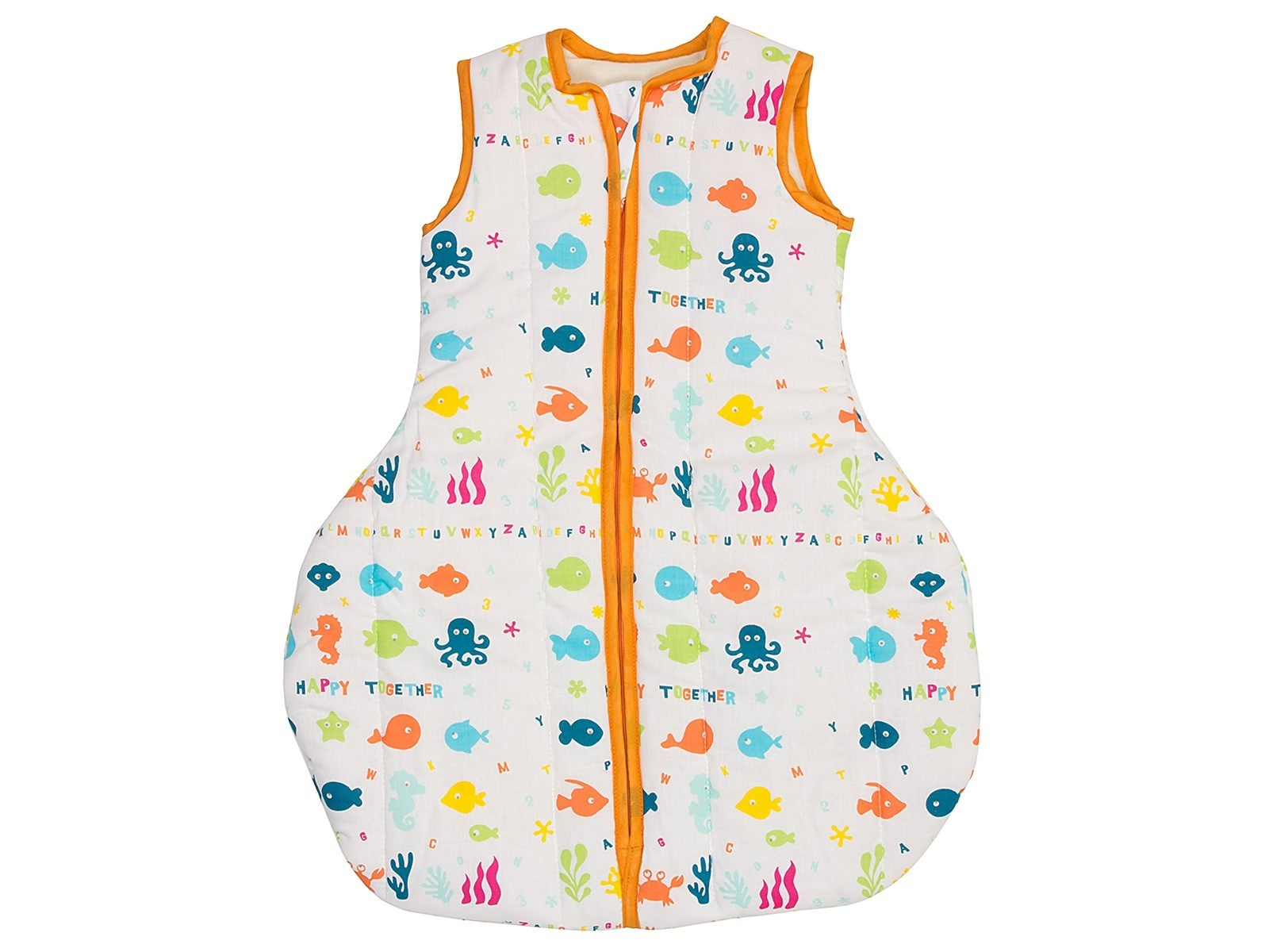 Winterschlafsack Baby Bio-Schurwolle "Happy Fish" Gr.1 (70cm)