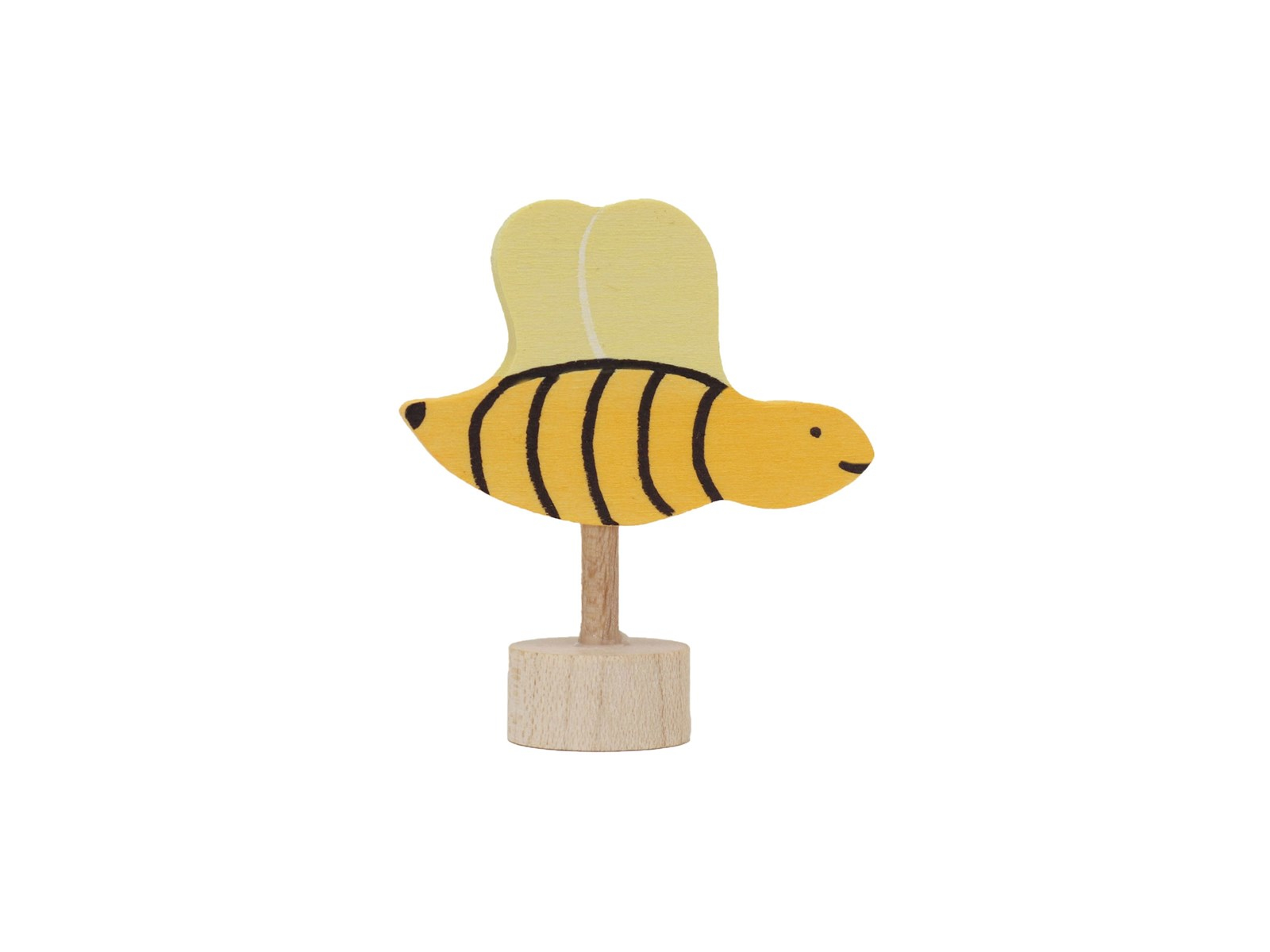 Grimms Biene Steckfigur aus Lindenholz, bunt lasiert Höhe 5 cm