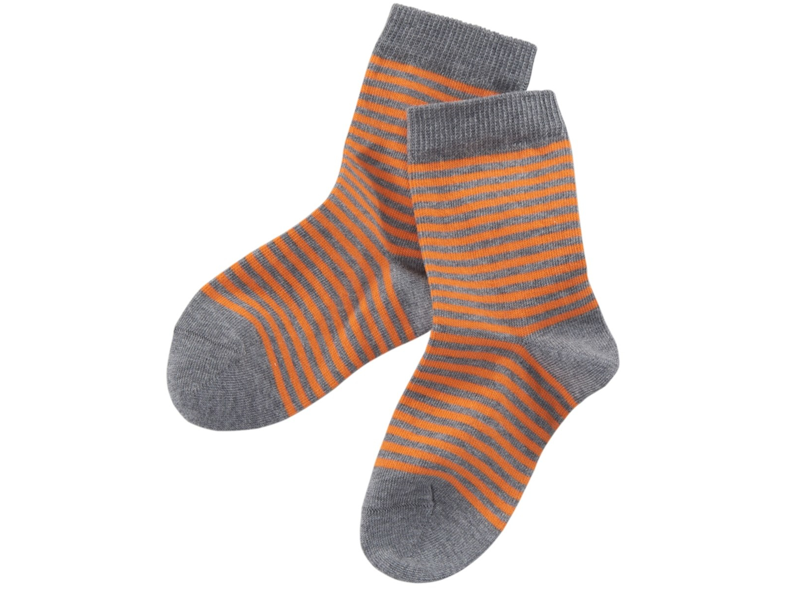 Ringelsocken mandarine-grau Gr. 7-8