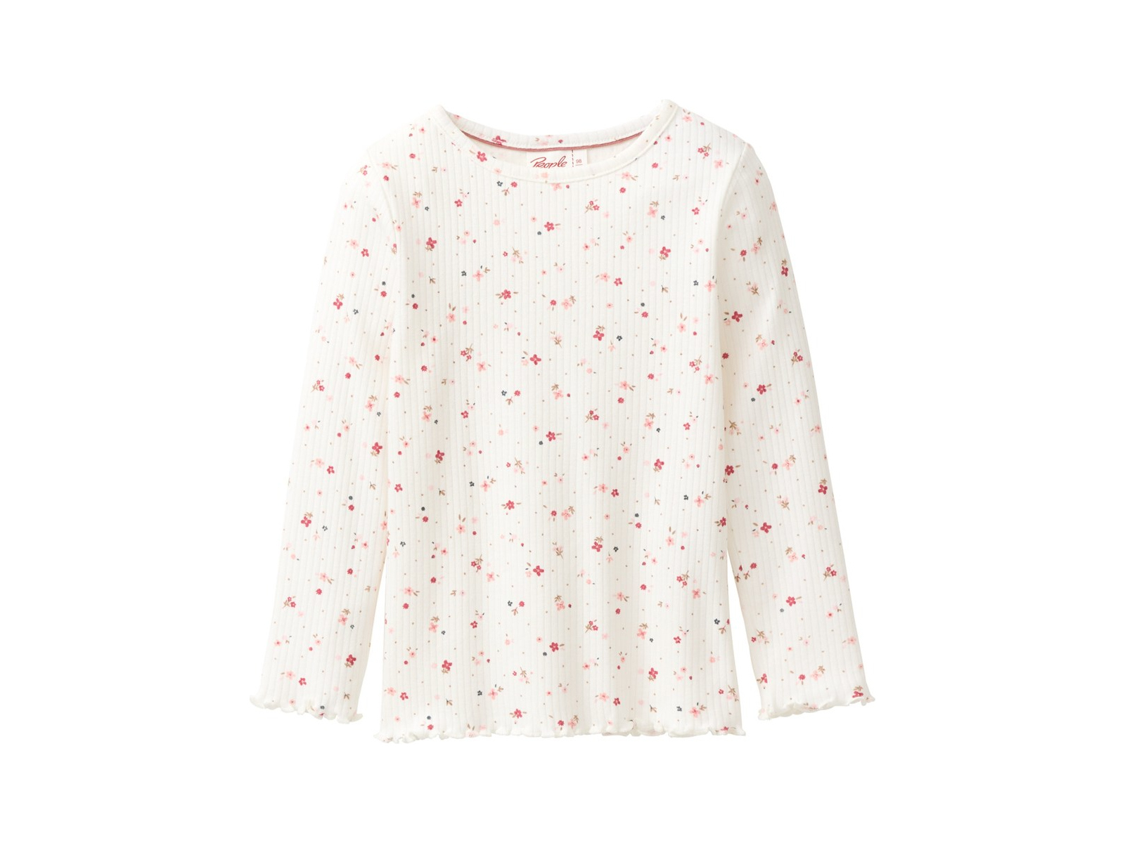 People Wear Organic Langarm-Shirt kleine Blümchen weiß 98/104