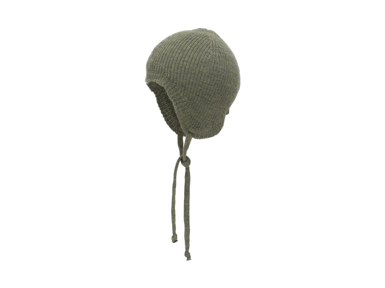 Pickapooh Baby Mütze Wolle Seide Feinstrick olive Gr. 2 (42-46 cm)