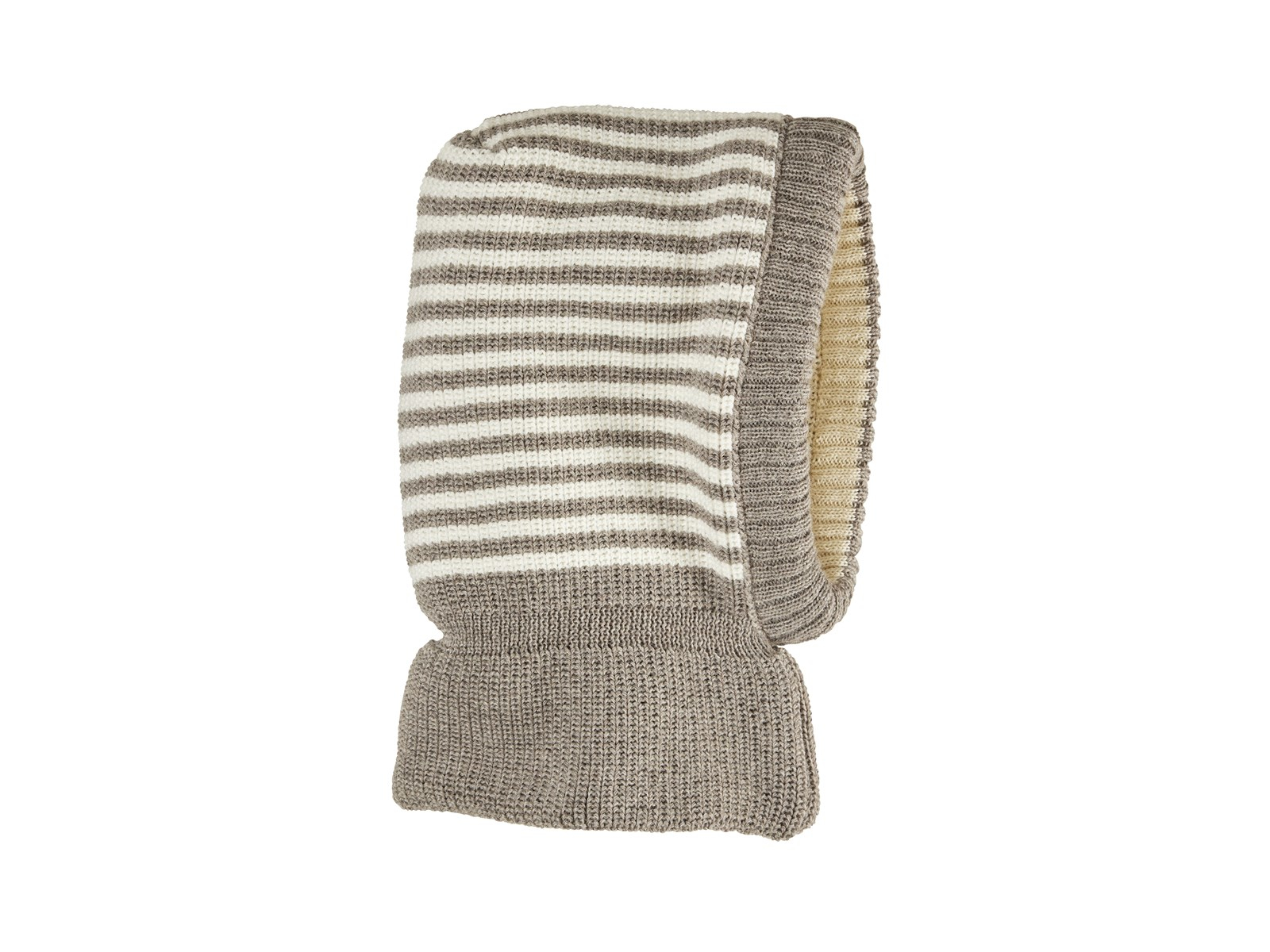 Baby und Kinder Schalmütze taupe-natur Gr. 46/48