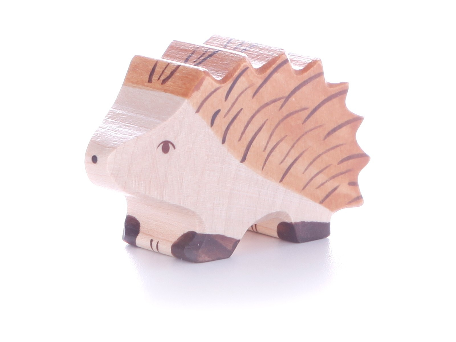Holztiger Holzfigur "Igel" Wald und Wiese Maße 7 x 2,3 x 4,5 cm