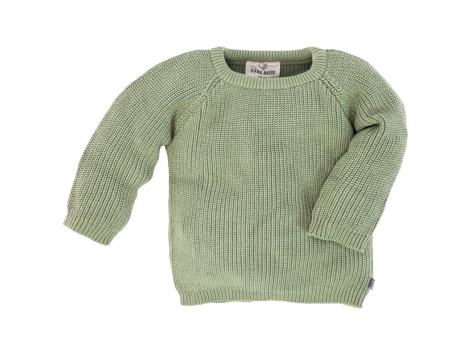 Baby und Kinder Pullover Grobstrick Bio-Baumwolle matcha Gr. 74/80