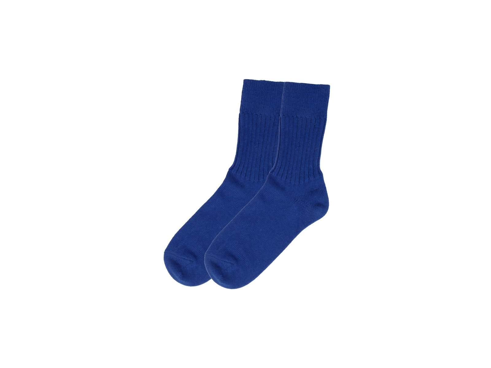 Damen Wollsocken mit Alpaka kobald-blau Gr. 40-41