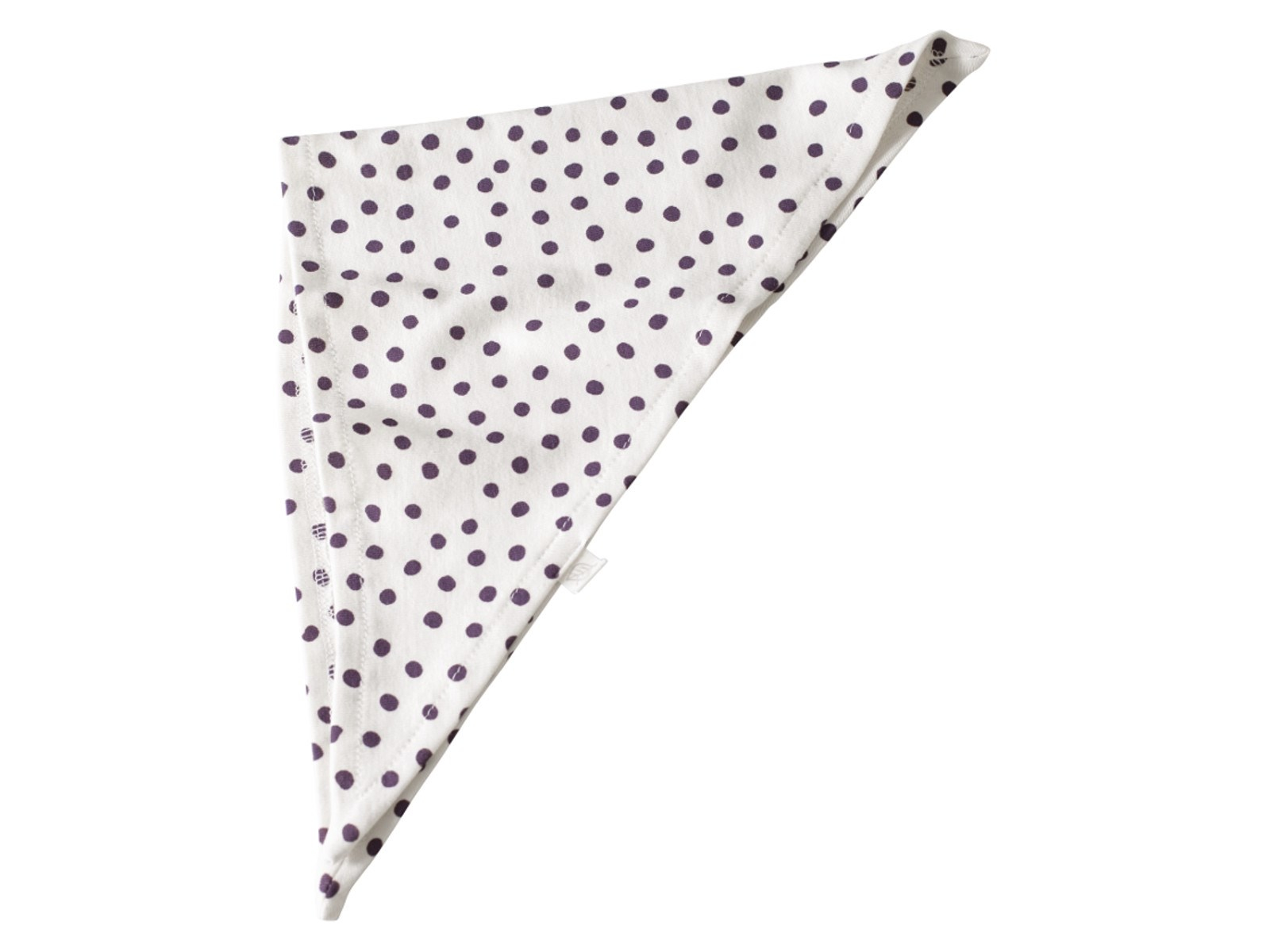 Dreieckstuch Bio-Baumwolle Tupfen lila Maße 65 x 30 cm
