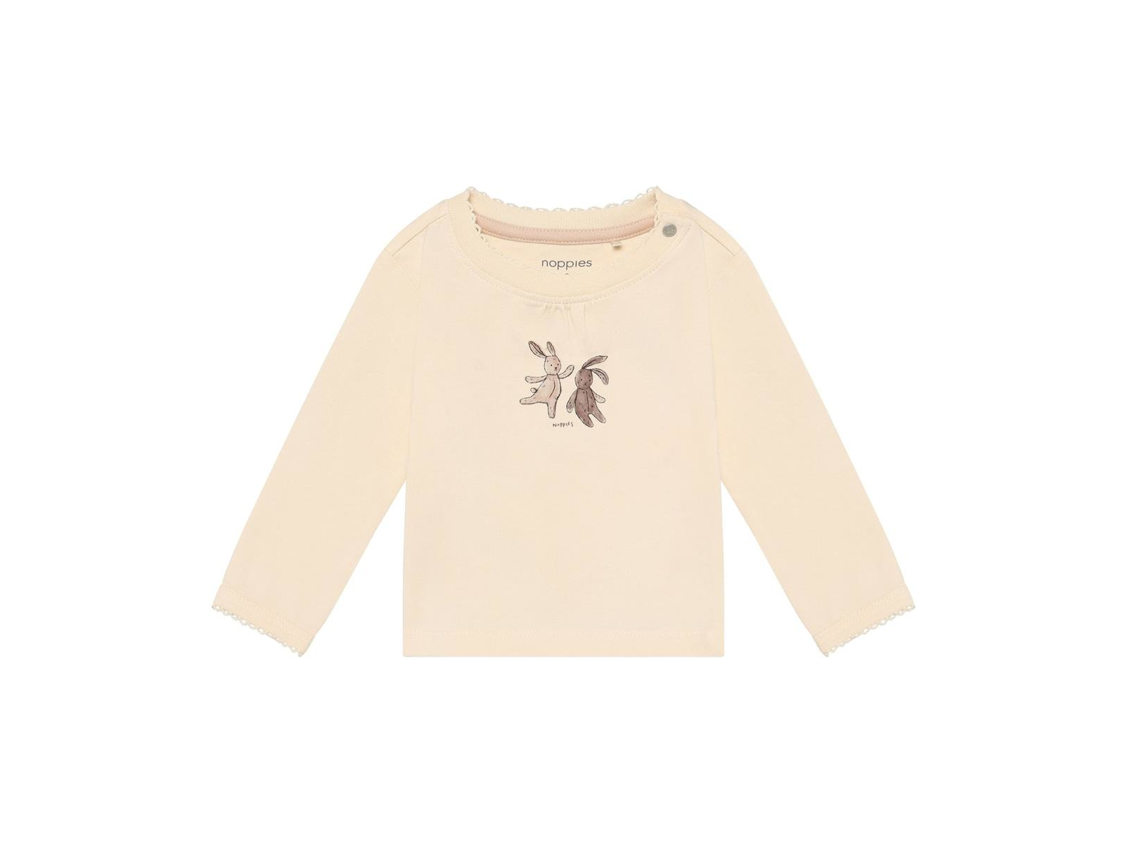 Langarmshirt Print Hasen Buttercream 56