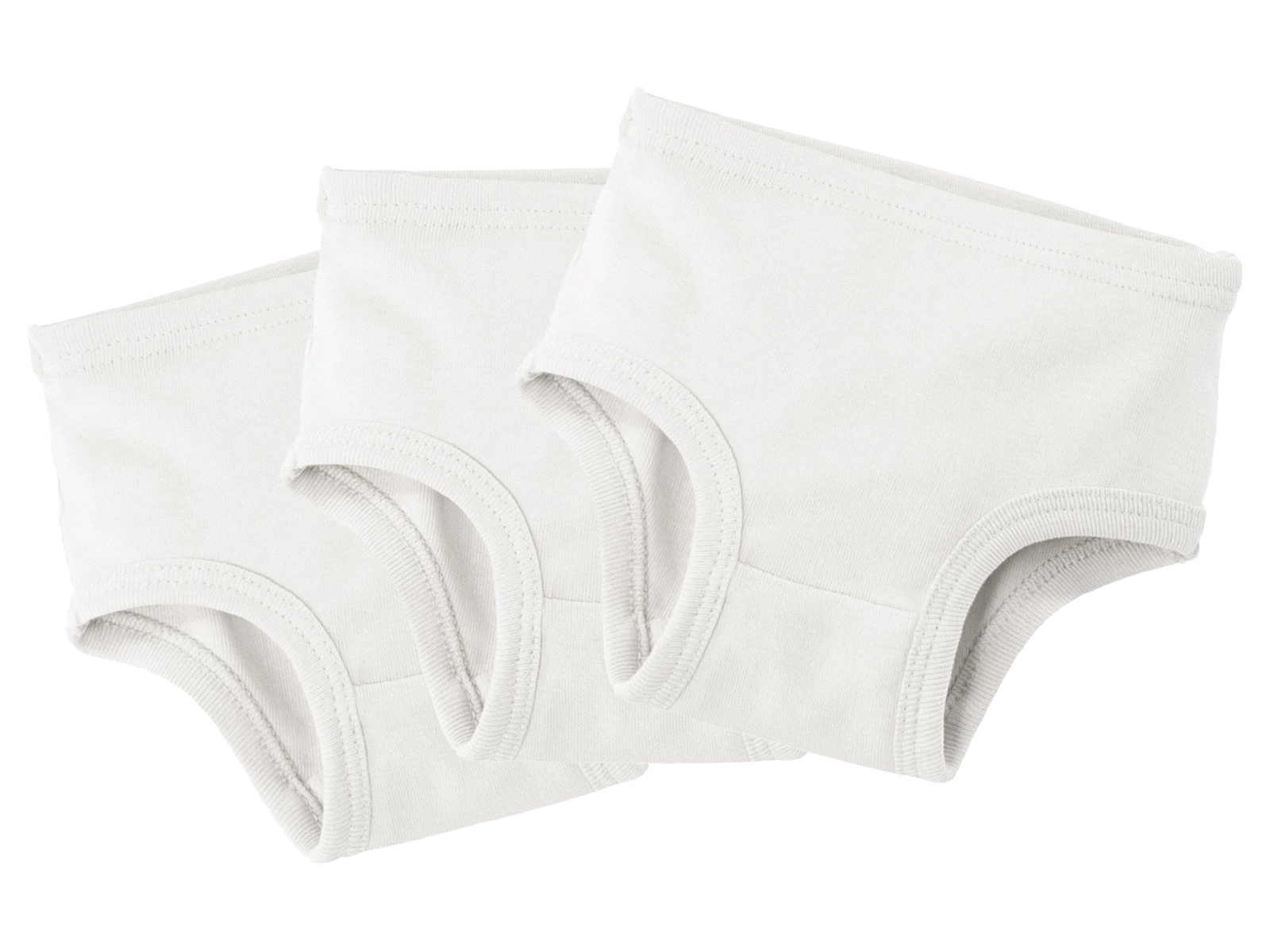 Mädchen Slip Bio-Baumwolle 3er Set off white Gr. 98/104