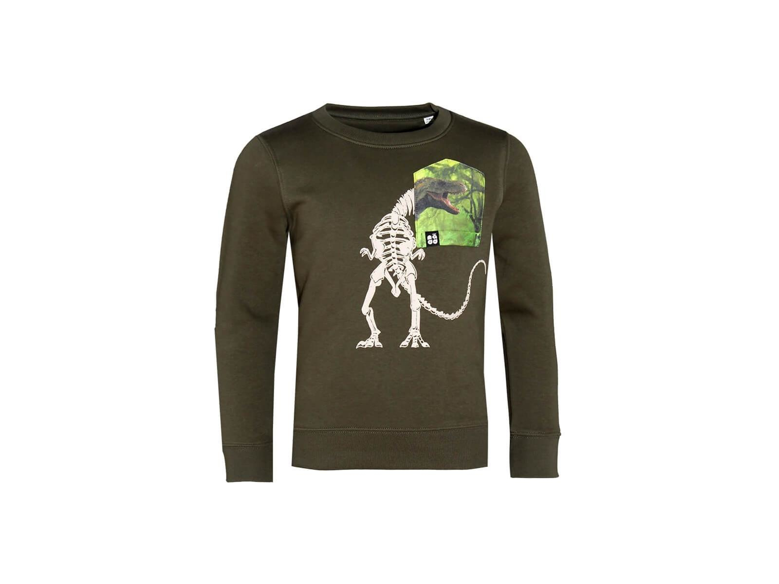 Kinder Pullover "T-Rex BT" khaki 5-6 Jahre