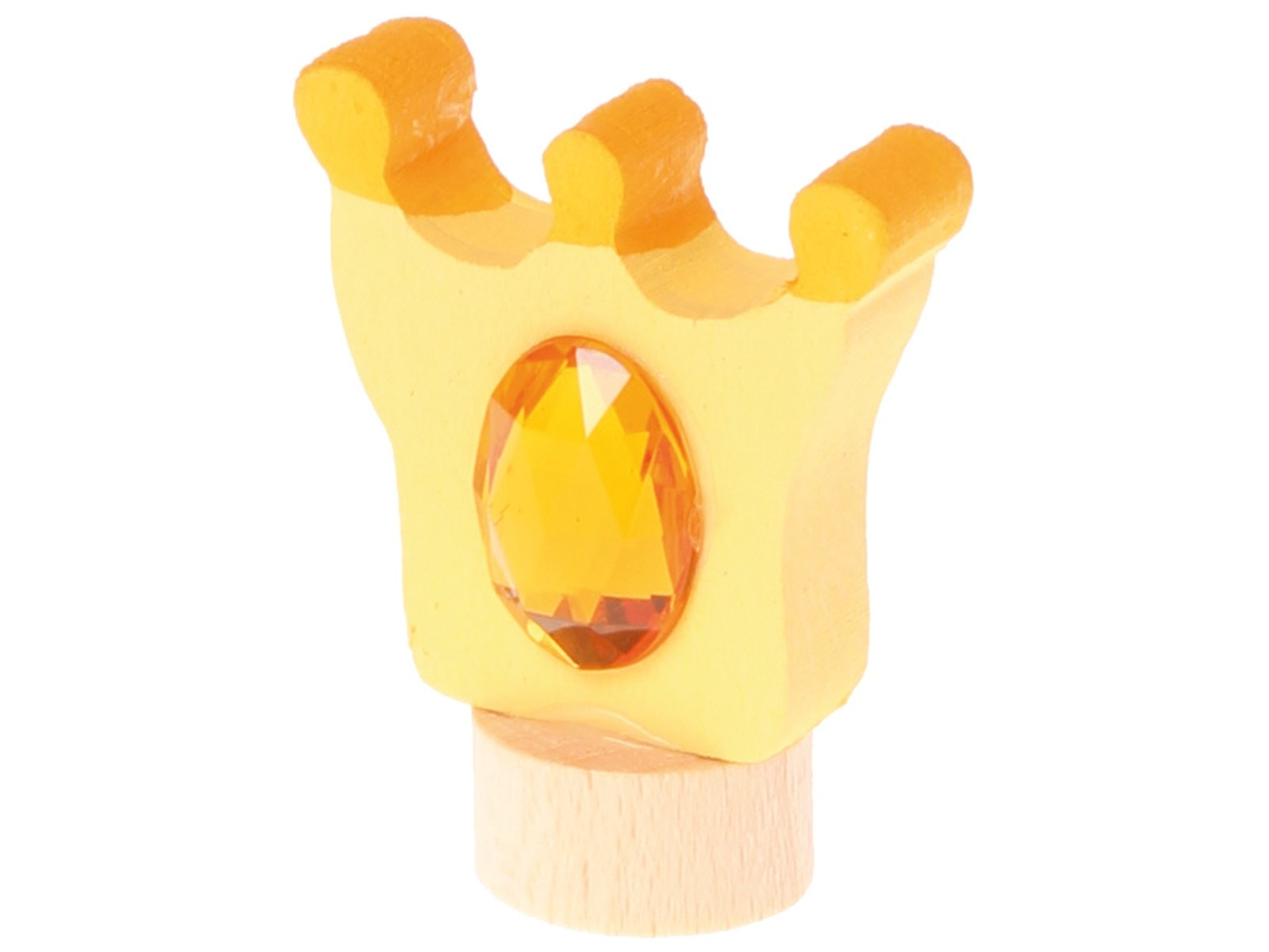 Grimms Krone Steckfigur aus Lindenholz, bunt lasiert Höhe 4 cm