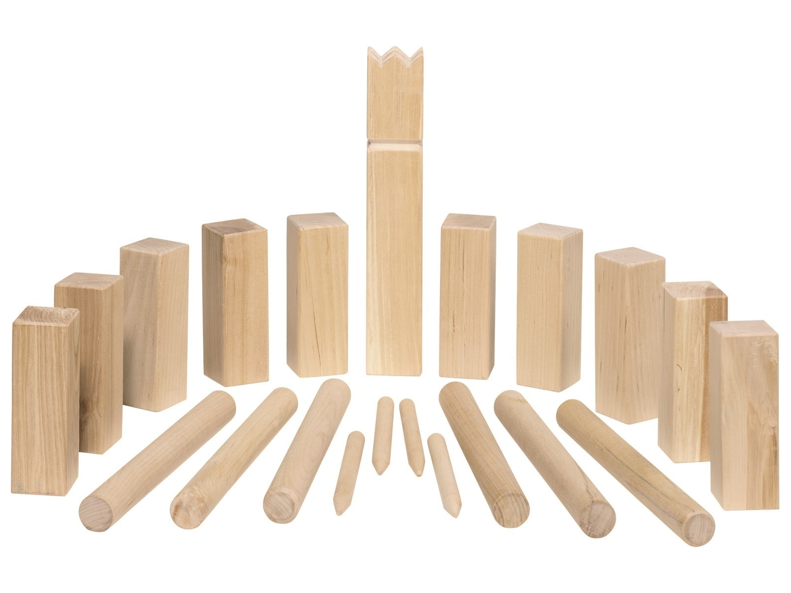 goki Wikingerspiel Kubb aus Buchenholz, klein 21-teilig im Baumwollbeutel