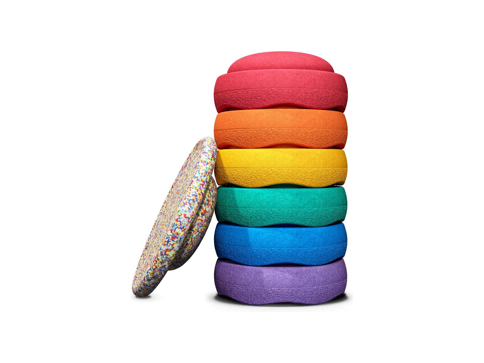 Klassische Spielzeuge zur Förderung der Entwicklung Stapelstein Rainbow (x7)
