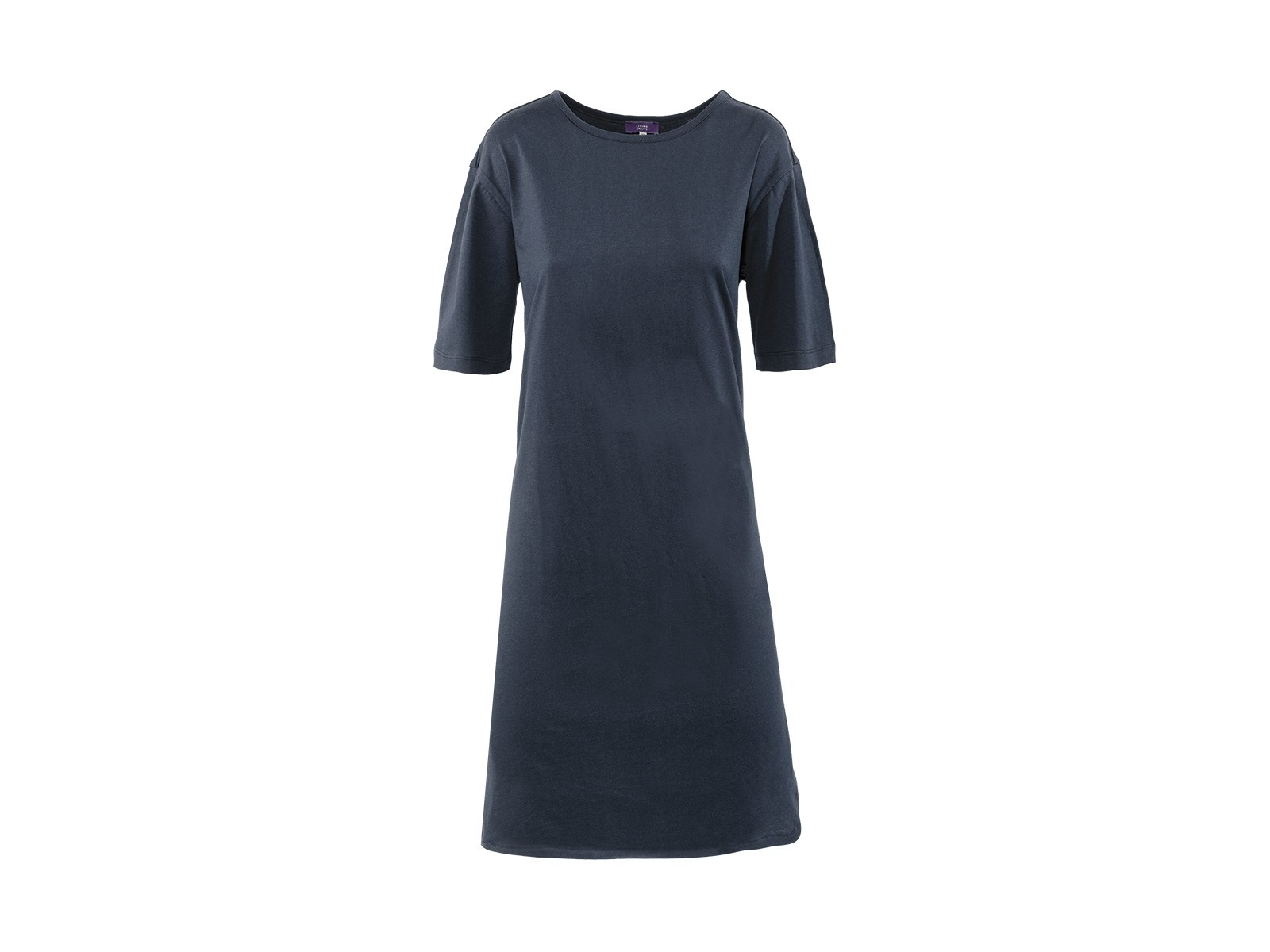 Living Crafts - Berit | Nachthemd - Fein umsäumter Ausschnitt, Weit geschnittene Ärmel, Seitenschlitze, Midi-Länge (XL, Navy)