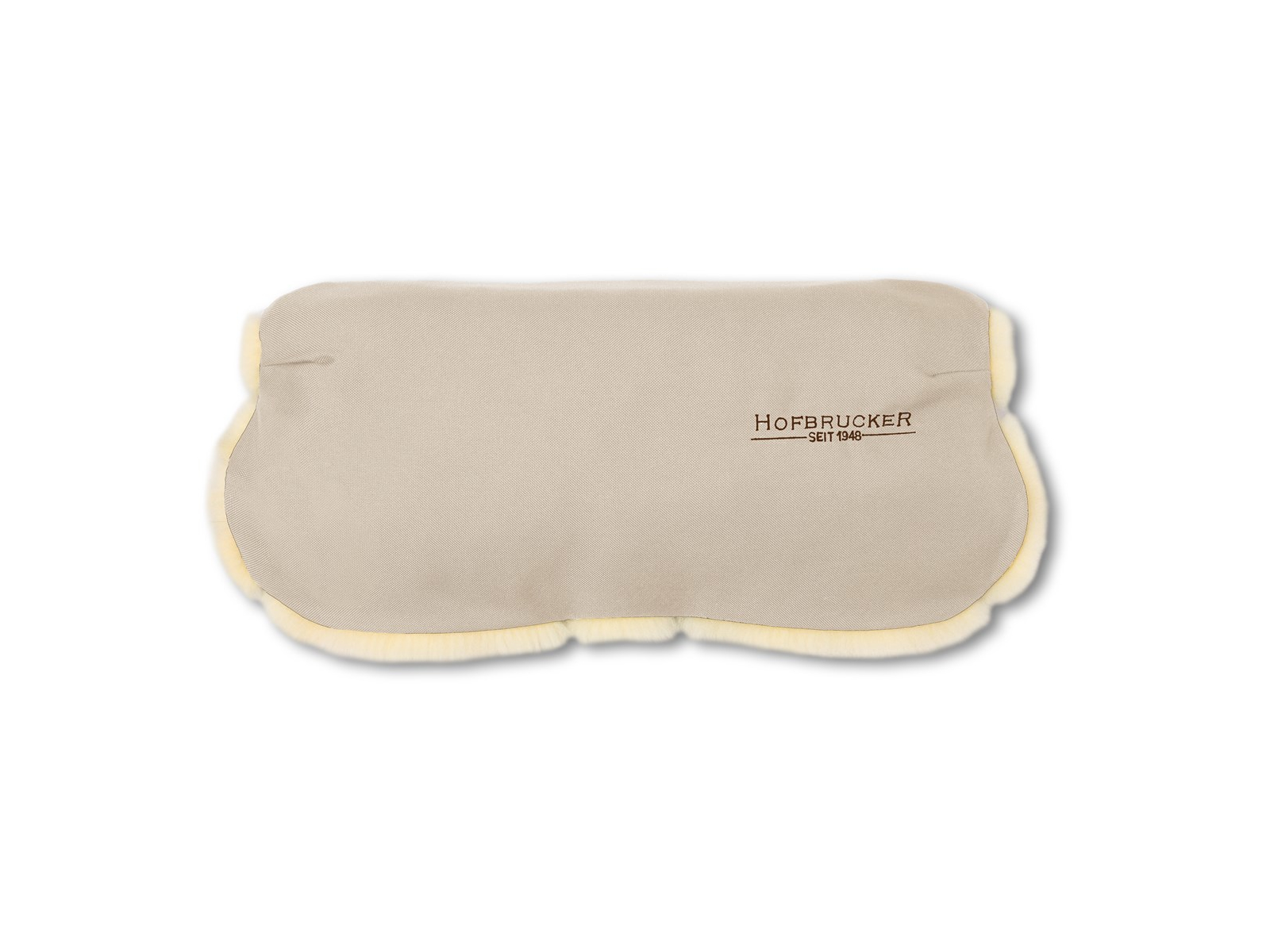 Hofbrucker Kinderwagen-Handwärmer mit Lammfellfutter Beige