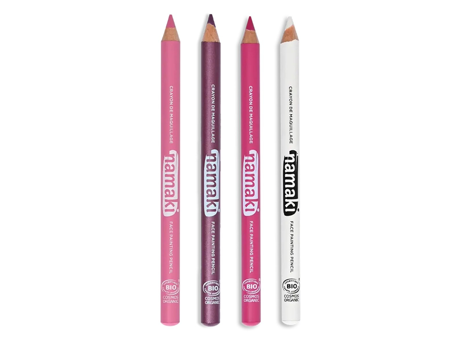 Schminkstifte für Kinder, 4er-Set Violett, Fuchsia, Rosa, Weiß