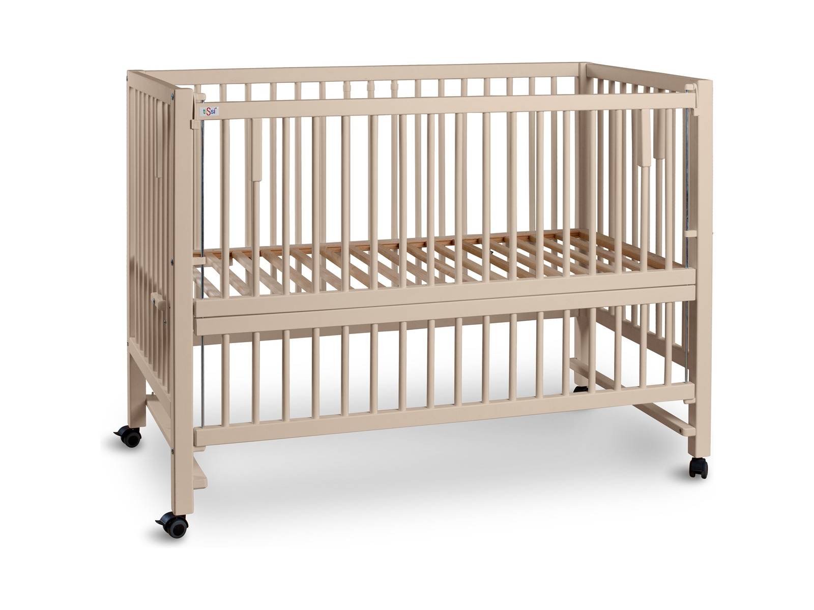 Beistell- und Babybett Hajo Buche 120 x 60 cm, seiden-beige