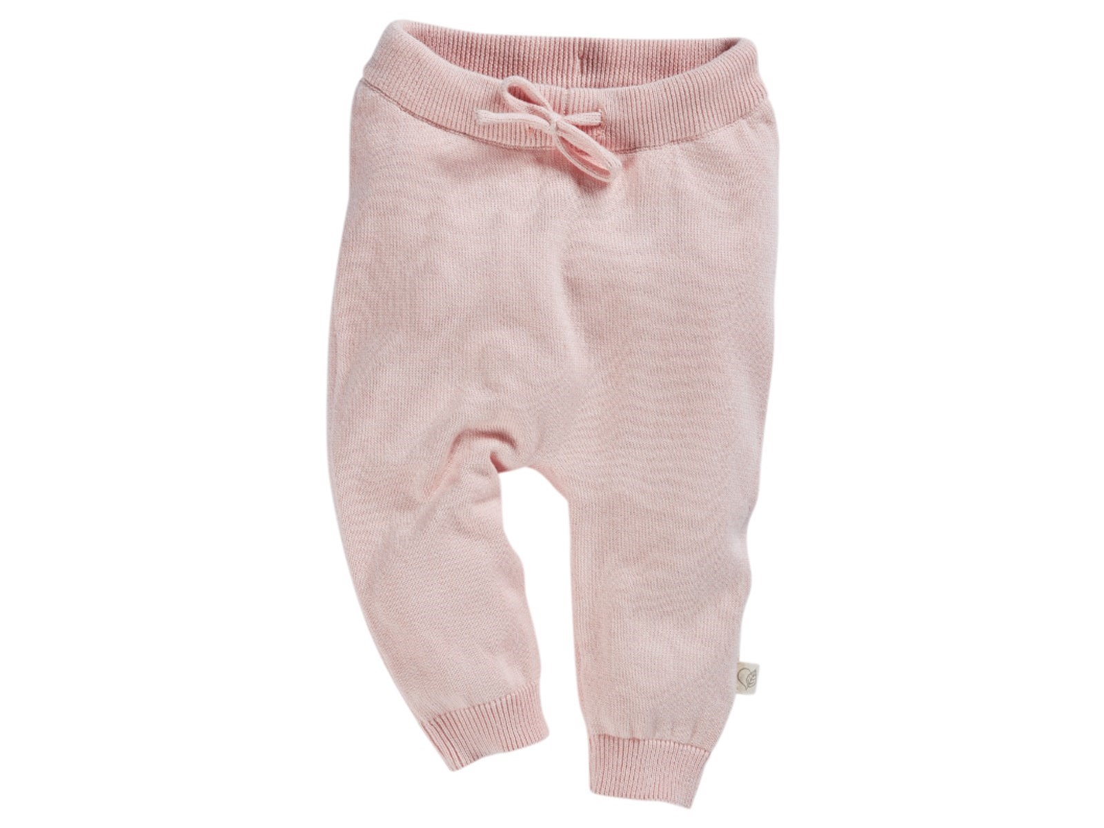Baby Hose Strick-Qualität Bio-Baumwolle rose melange Gr.74/80