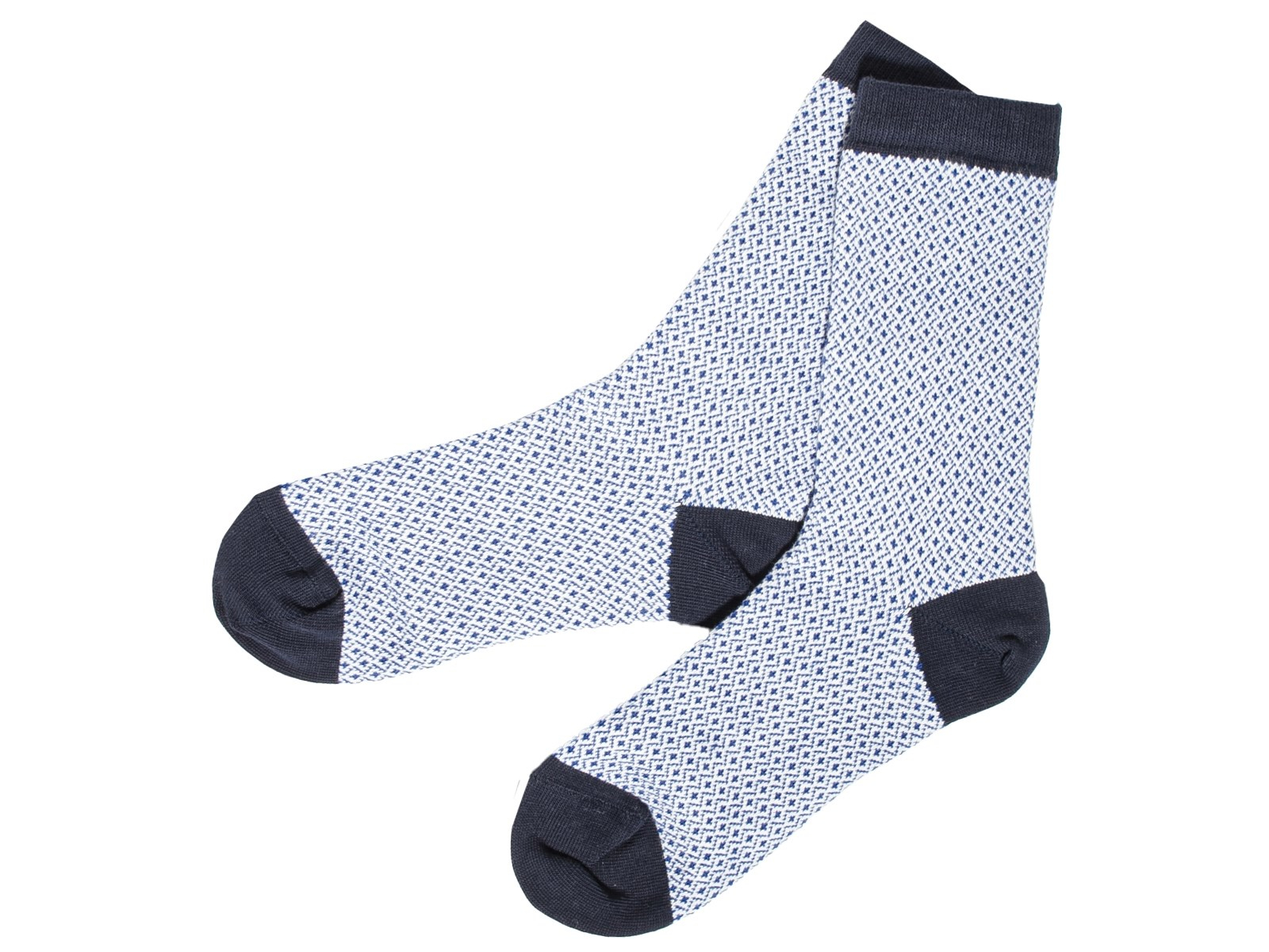 Damensocken marine-enzian-weiß Gr.35-38