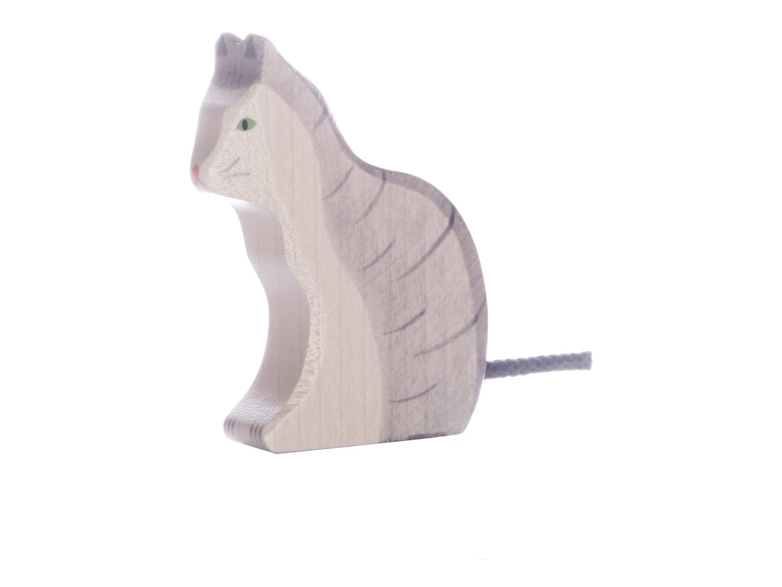 Holztiger Holzfigur "Katze" Auf dem Bauernhof Maße 7 x 1,9 x 8 cm