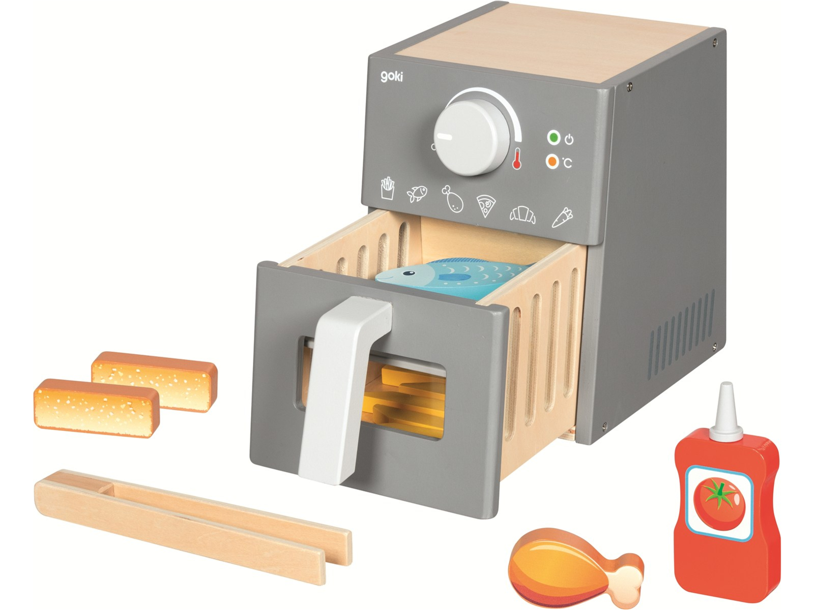 goki Airfryer mit Zubehör 15 x 22 x 19 cm