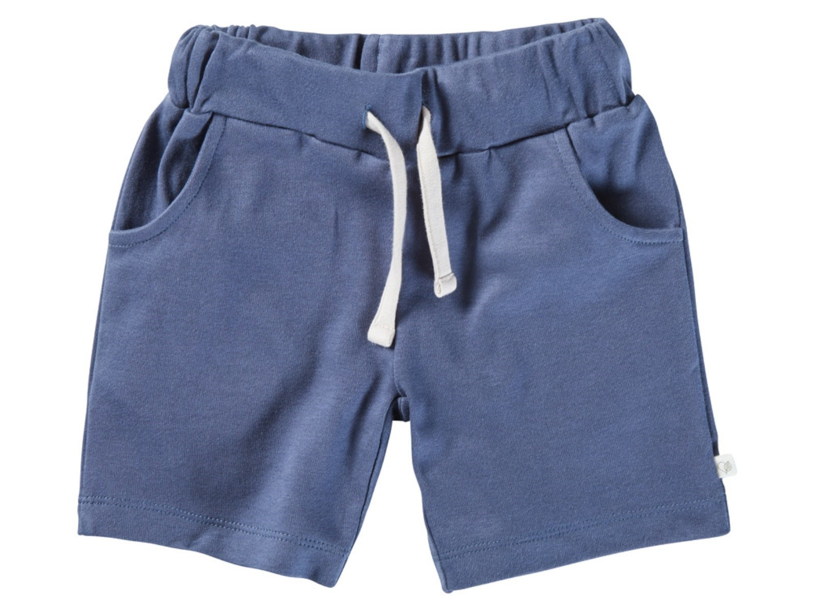 Kinder Shorts Bio-Baumwolle blau-off white dunkel blau Gr.86/92