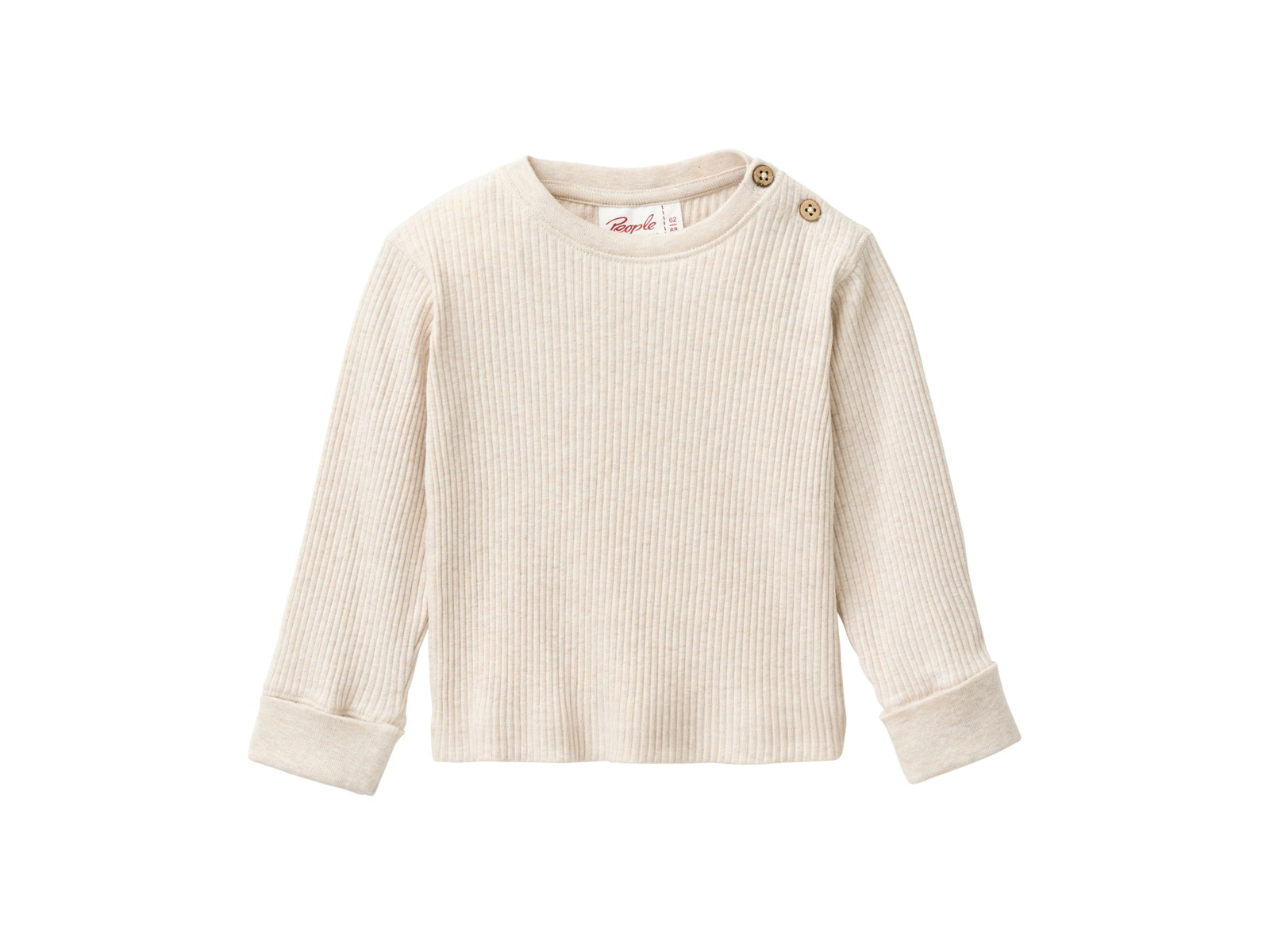 People Wear Organic Langarm-Shirt kitt mélange 74/80