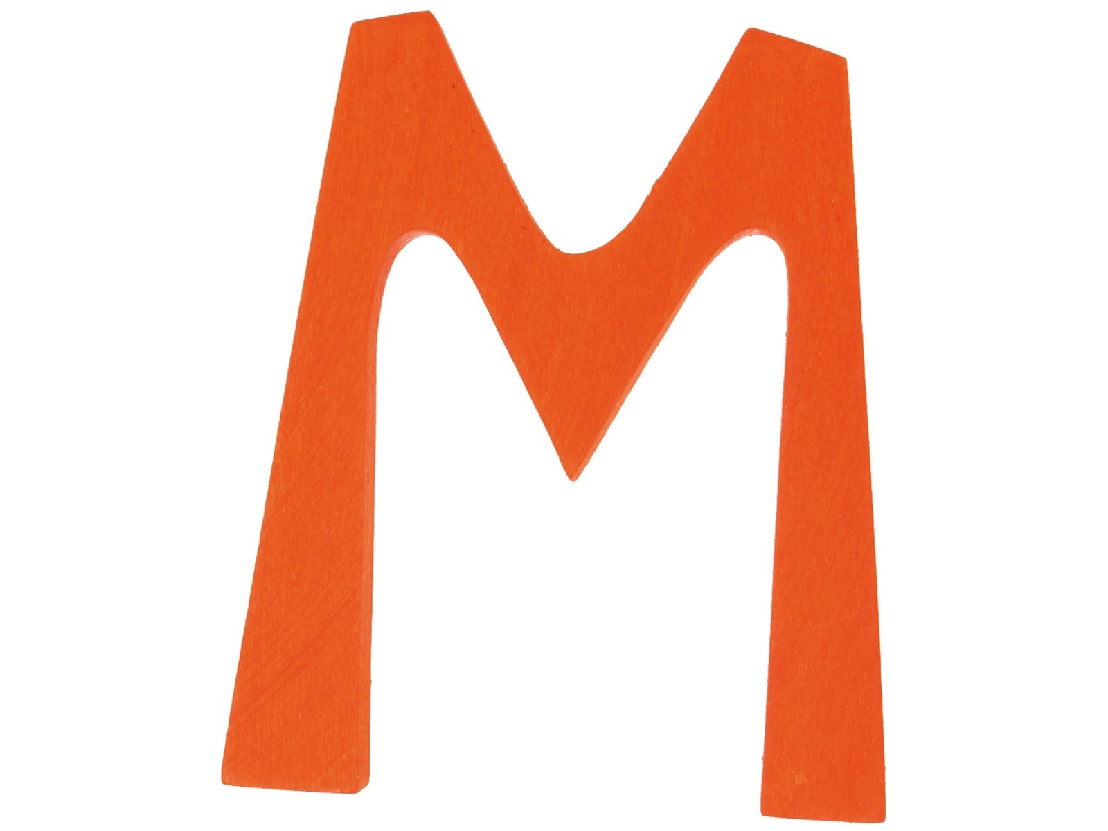 Grimms Anthroposophisches M Buchstabe aus Lindenholz, bunt lasiert Maße 7,5 x 6 x 1 cm