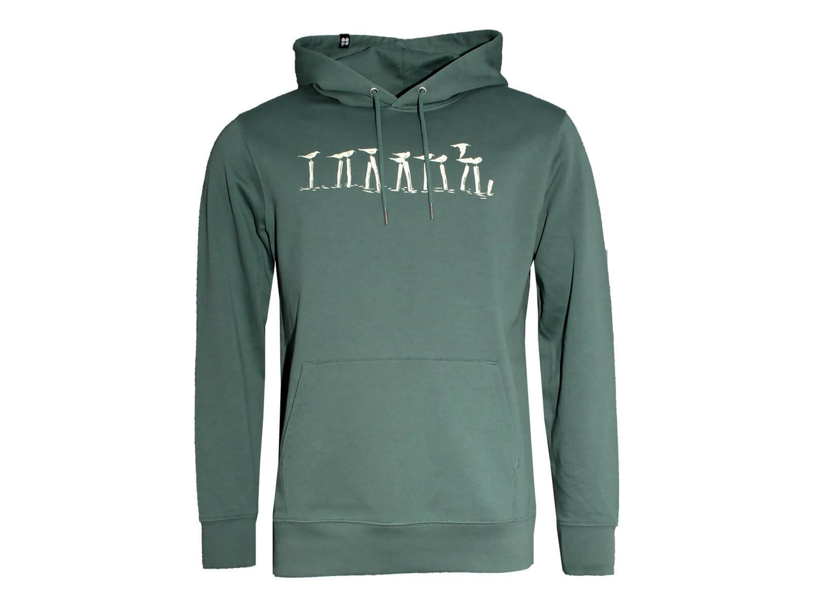 Herren Hoodie "Vollpfosten" buchtgrün XXXL