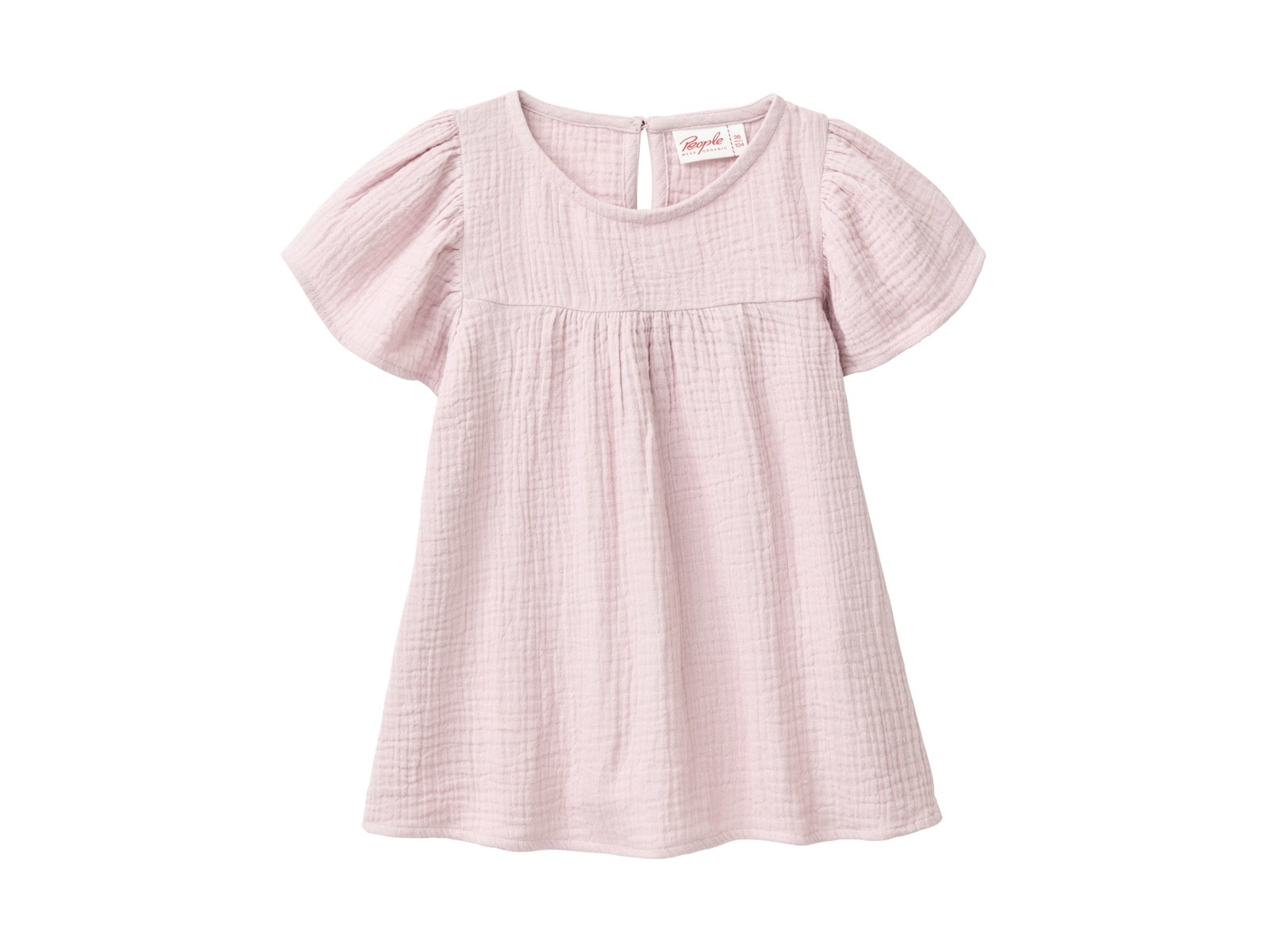 People Wear Organic Musselin-Bluse blass violett Gr. 122/128