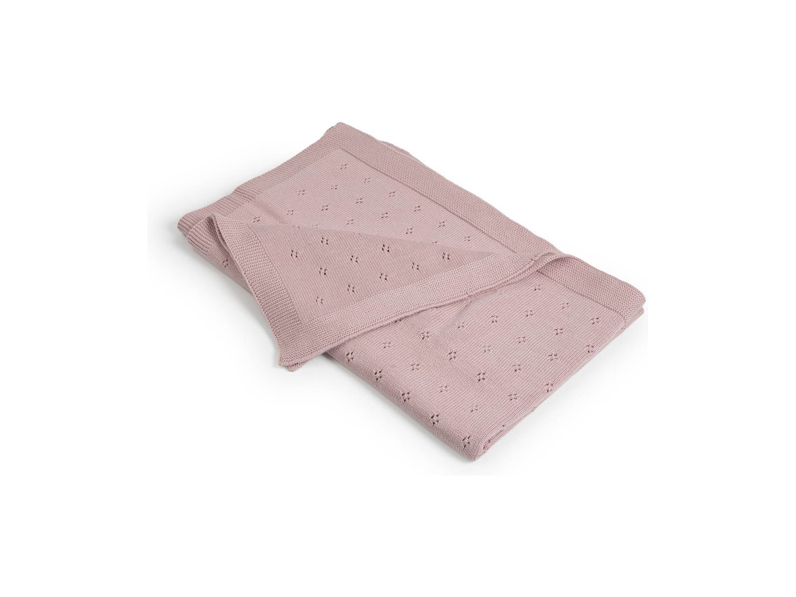 Babydecke Lochmuster Blume, 80x100 cm cameo pink