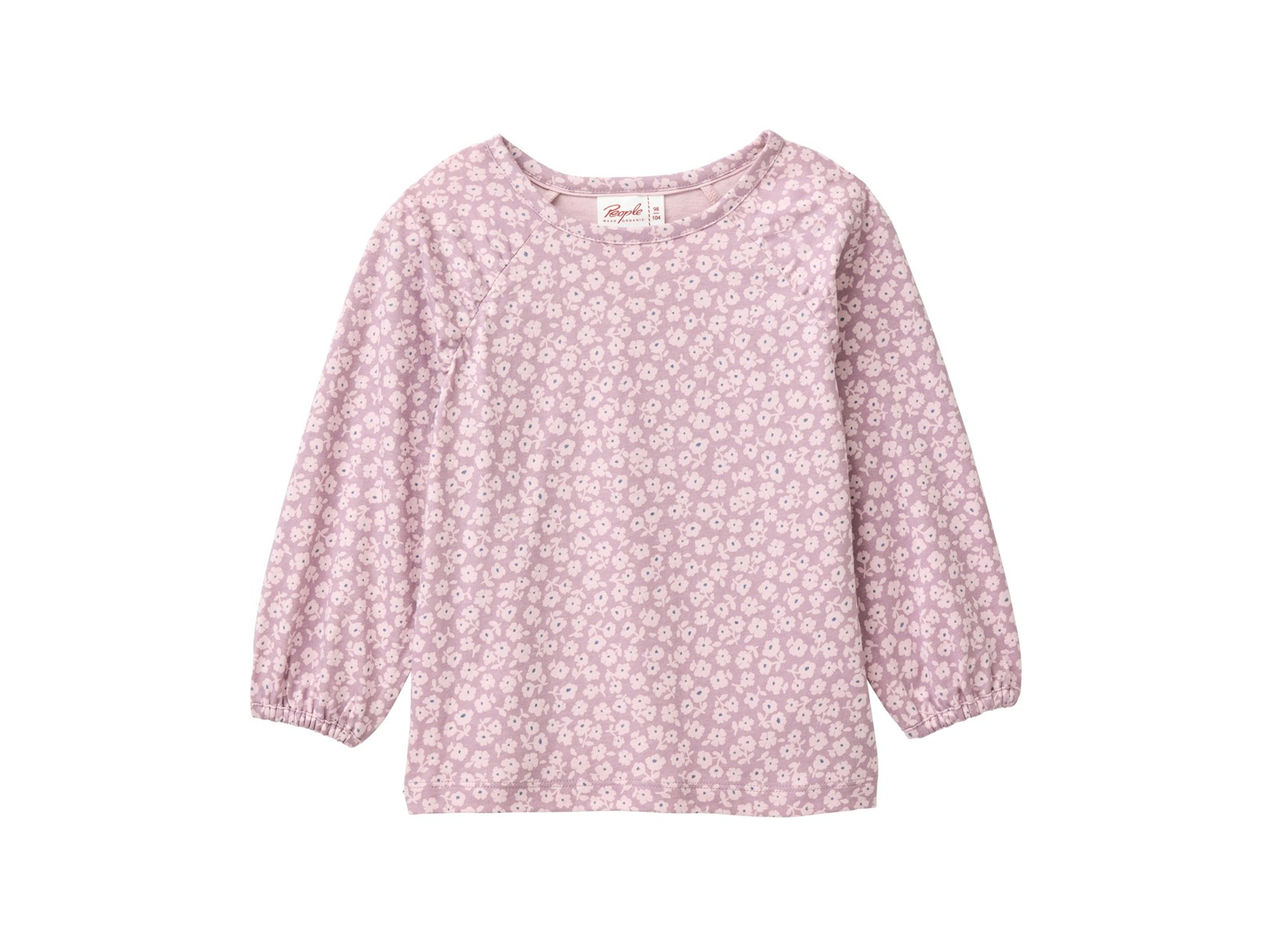 People Wear Organic Langarm-Shirt kleine Veilchen dunkelmalve 122/128