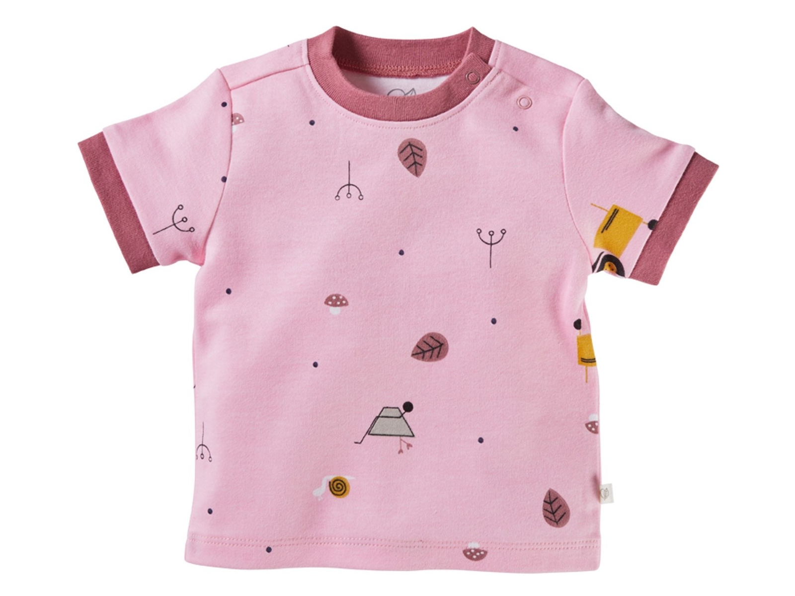 Baby T-Shirt Bio-Baumwolle Garten rosa Gr.50/56