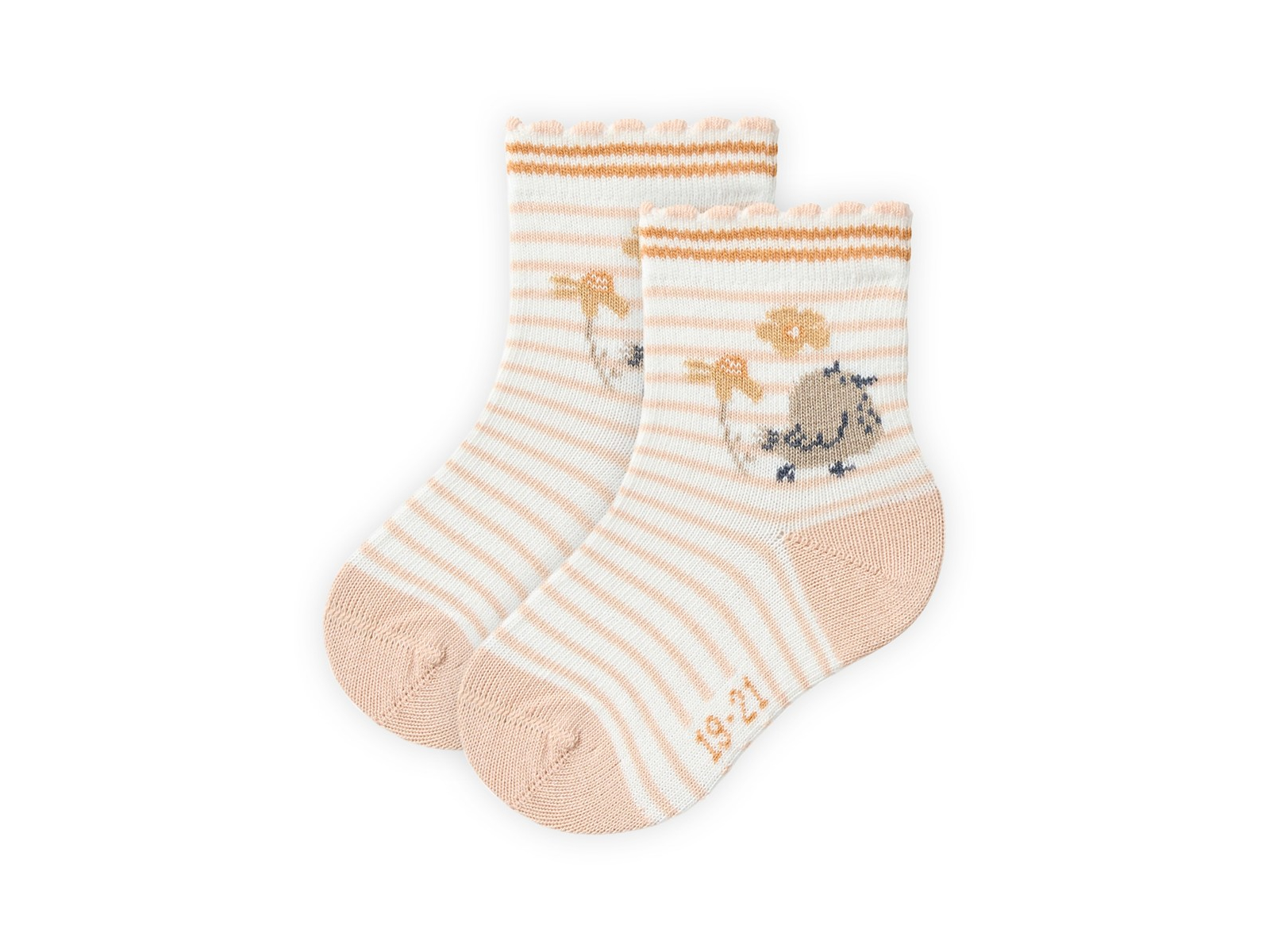 People Wear Organic Socken blush geringelt Gr. 22-24