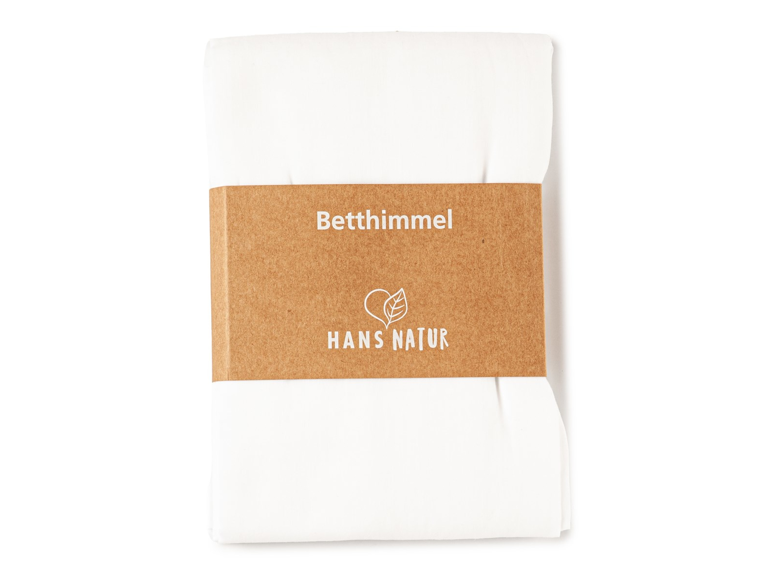 Betthimmel Baldachin Bio-Baumwolle weiß 115 x 300 cm