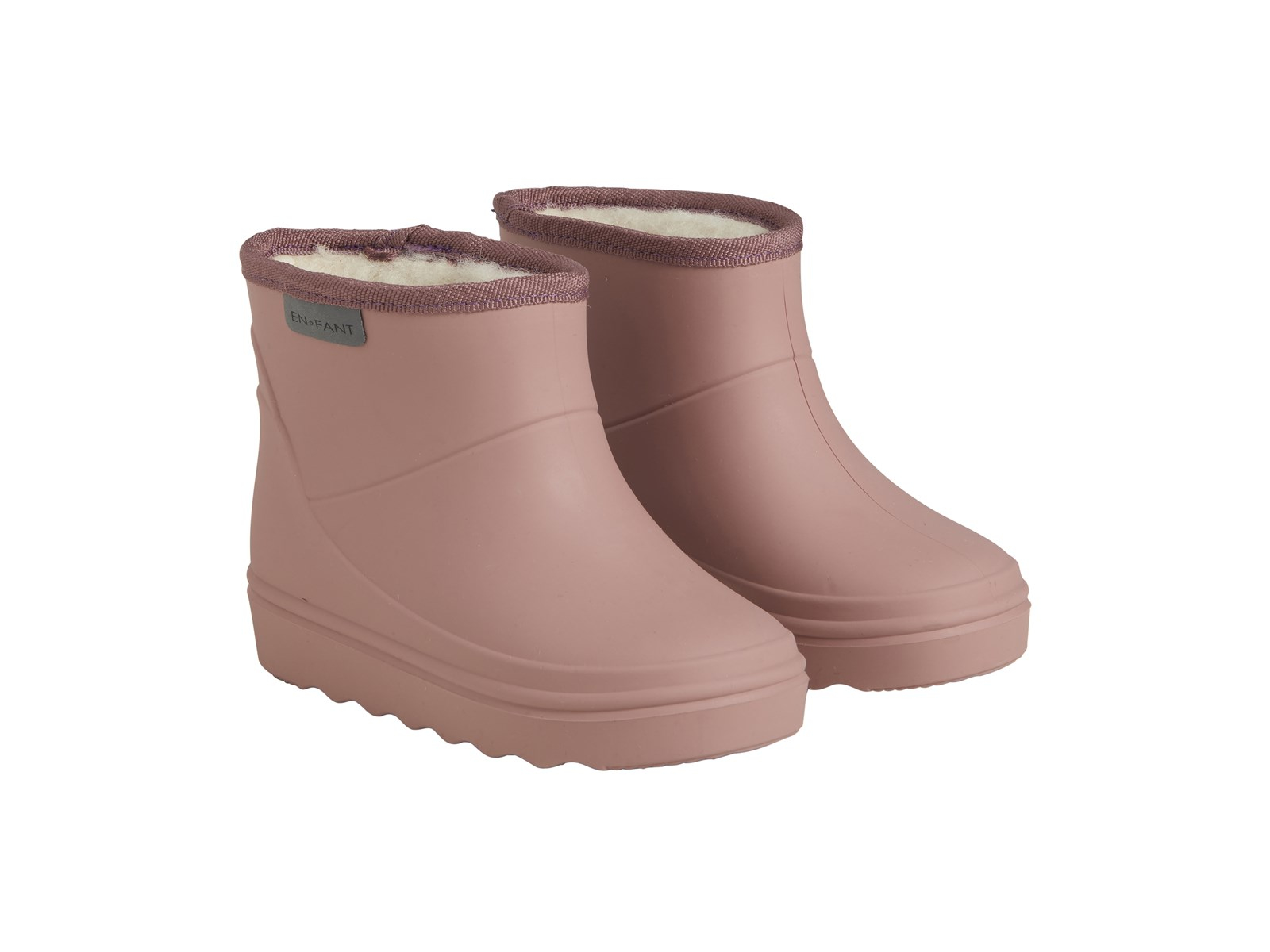 Kinder Gummistiefel mit kurzem Schaft und Schurwollfell, old rose Gr.22
