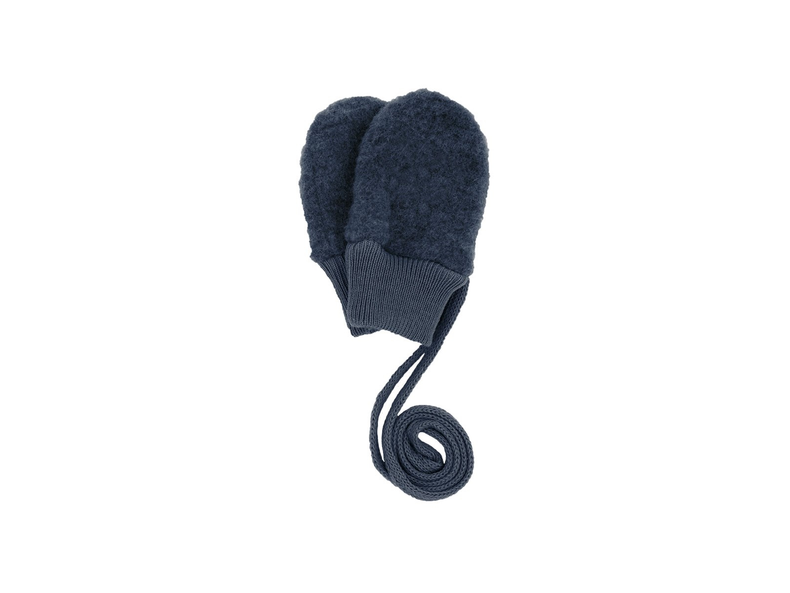 Baby Handschuhe Bio-Schurwolle Fleece jeans-meliert Gr. 1 (1 Mon.)
