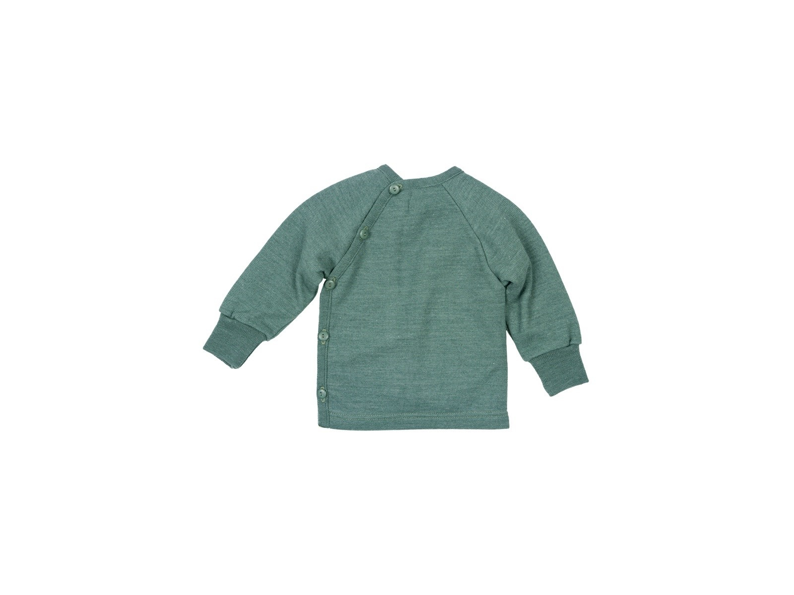 Baby Jacke Schlüttli Wolle Seide Frottee salbei Gr.62/68
