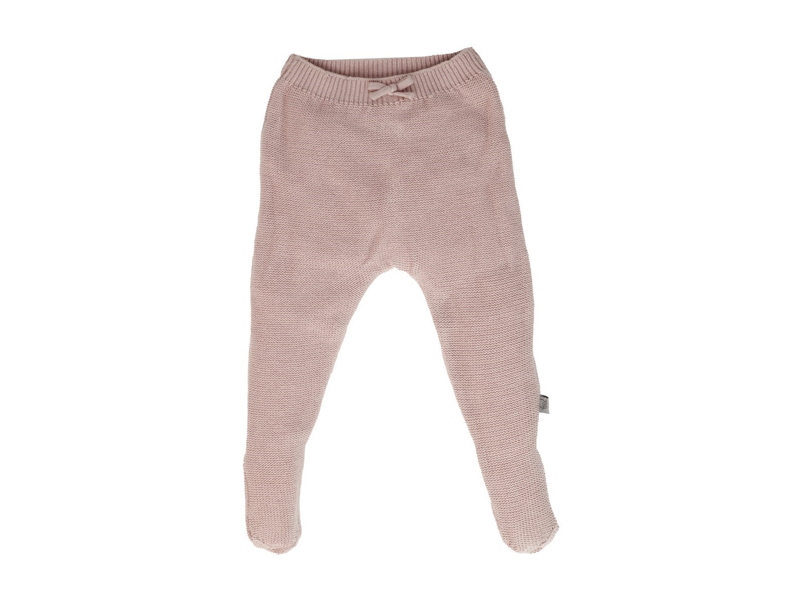 Baby Hose mit Füßchen Bio-Baumwolle Strick rose Gr.62/68