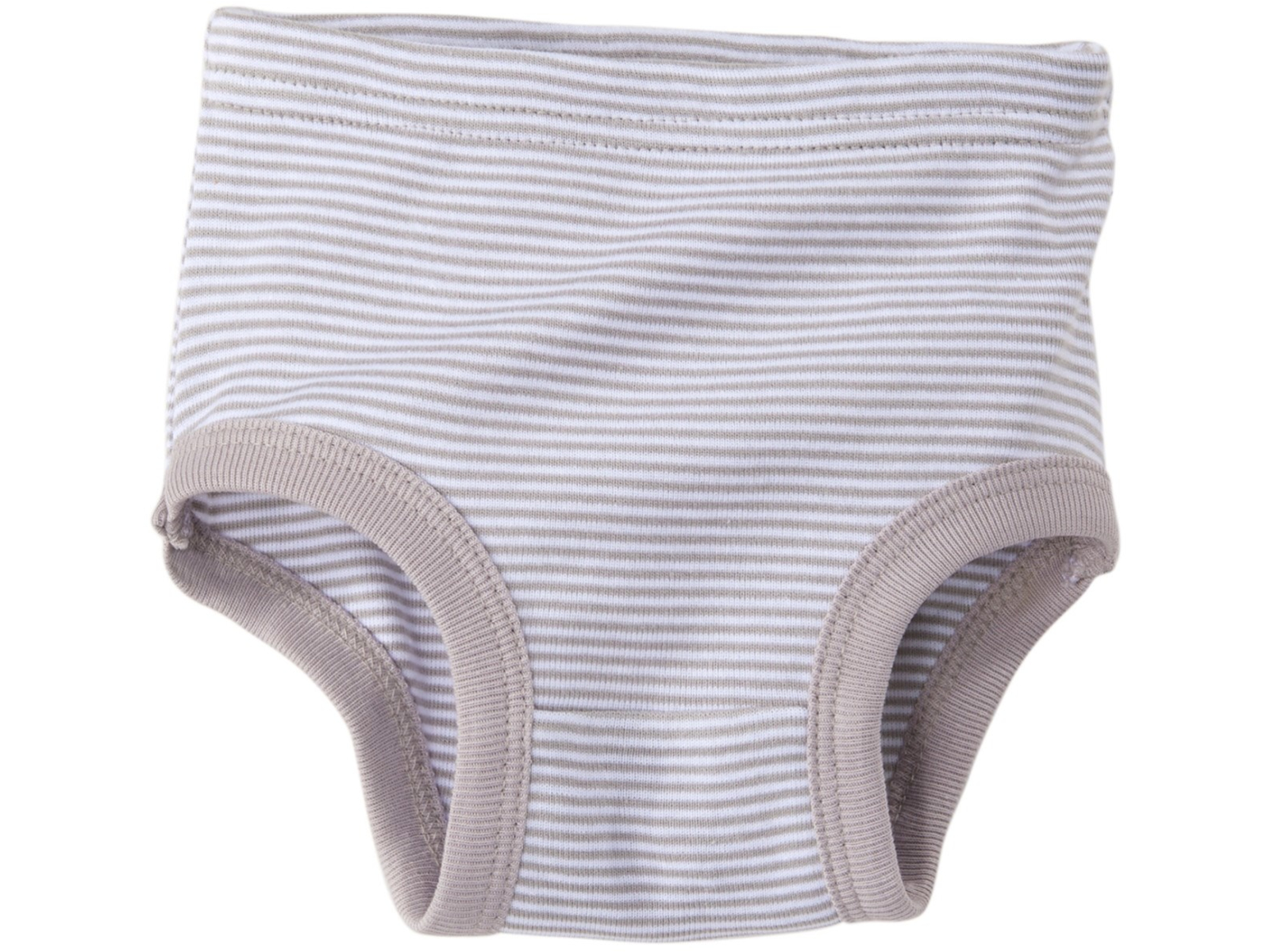 Kinder Slip Bio-Baumwolle grau-weiß gestreift Gr. 86/92