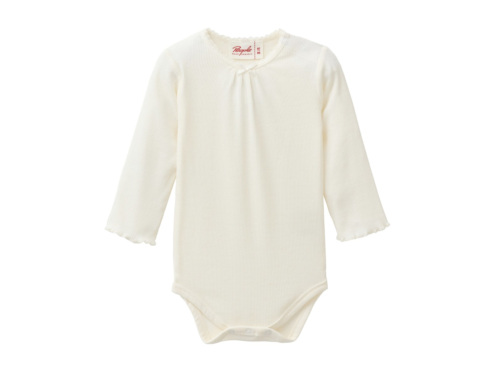 People Wear Organic Langarm-Body weiß 74/80