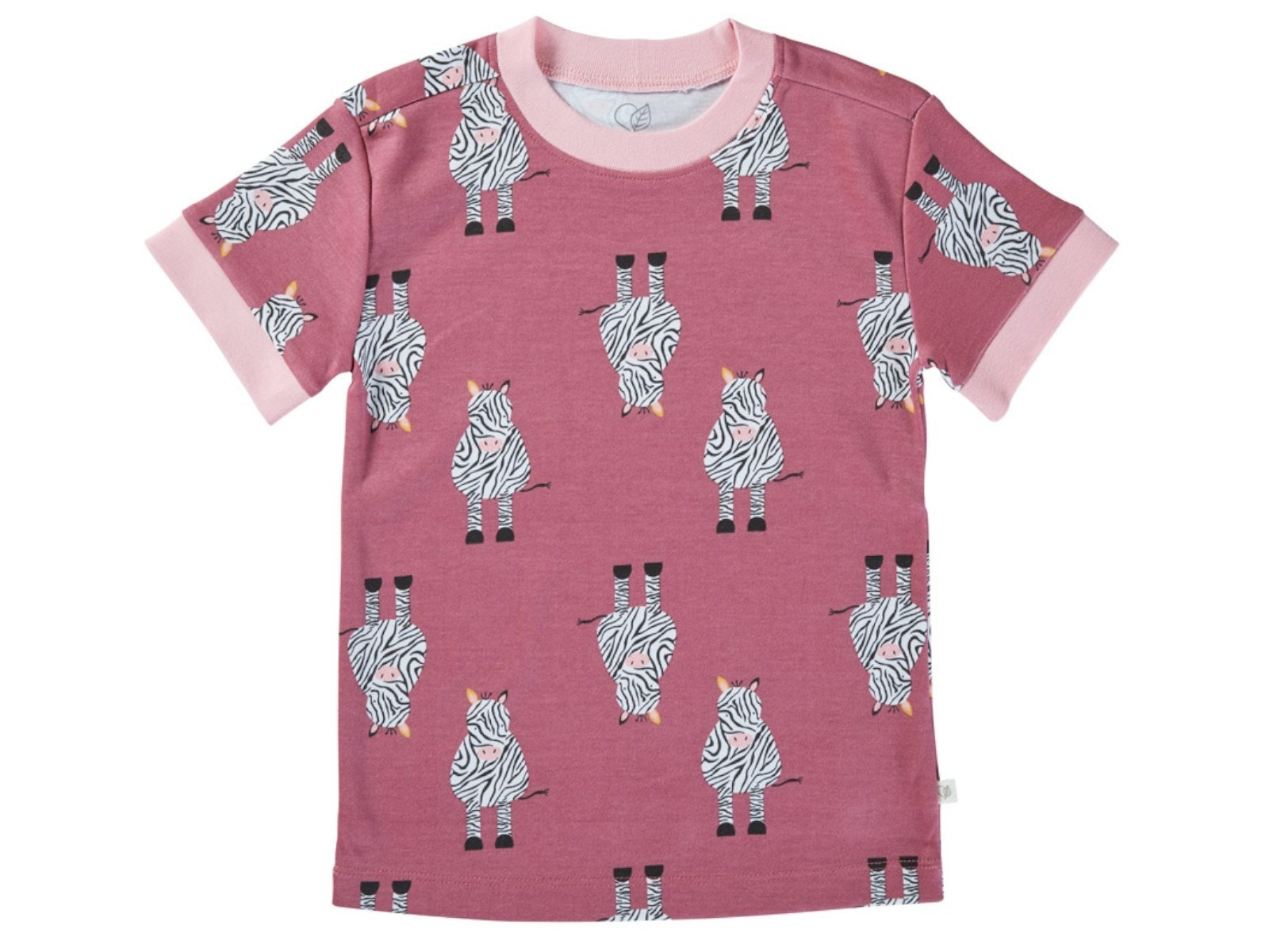 Kinder T-Shirt Bio-Baumwolle Zebrafreunde beere Gr.86/92