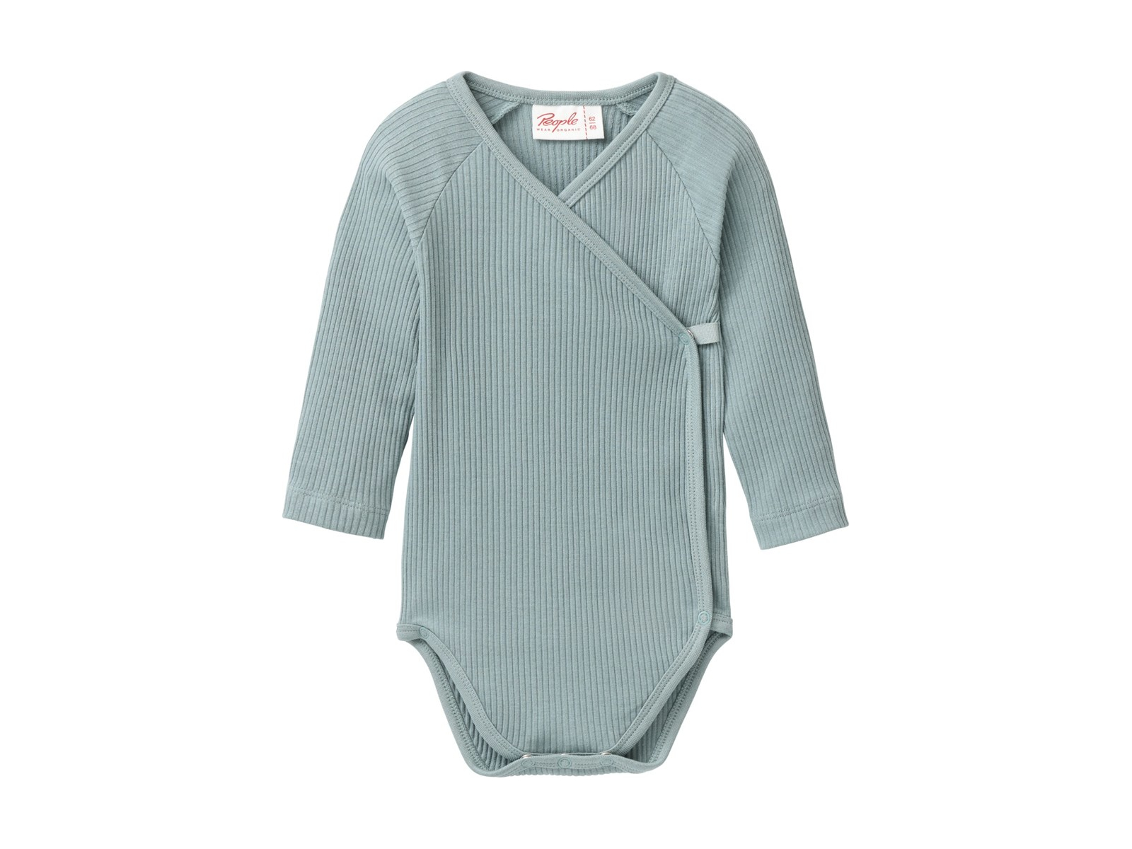 People Wear Organic Langarm-Wickelbody rip balsamgrün 62/68