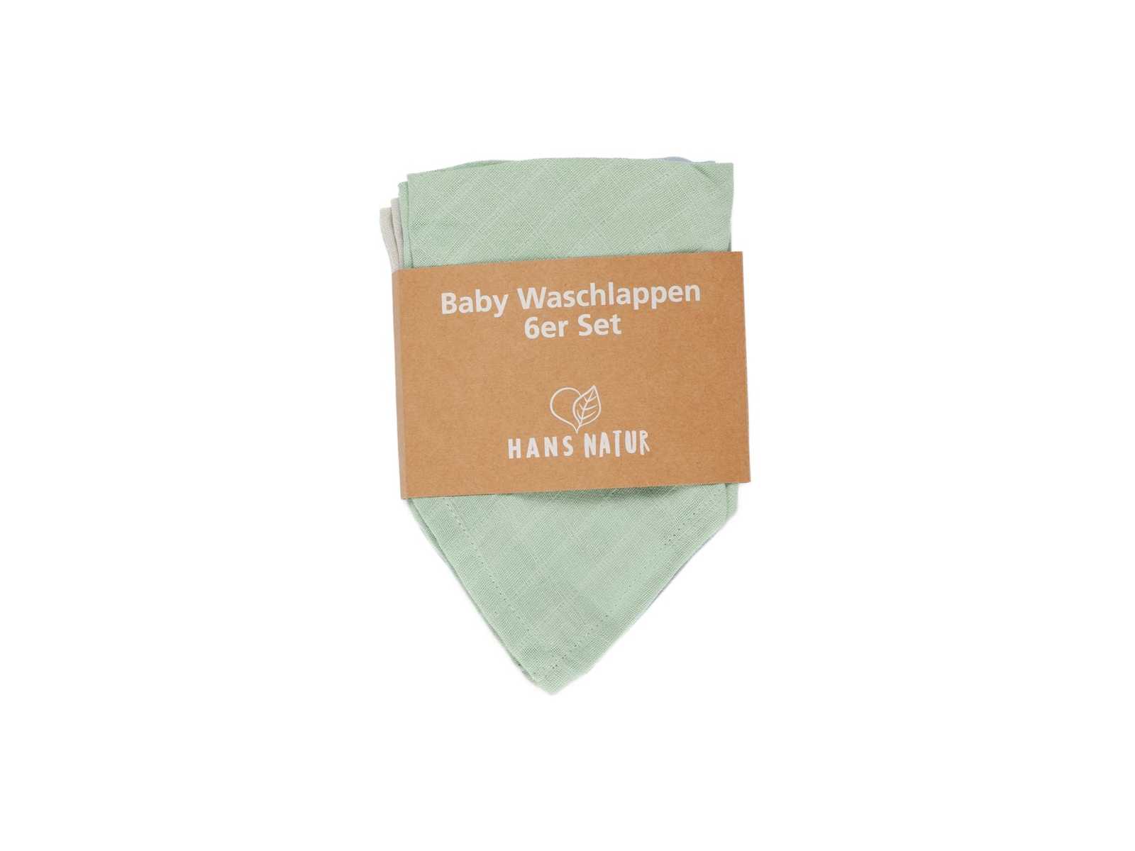 Baby Waschlappen Musselin Bio-Baumwolle 6er-Pack bunt 27 x 30 cm