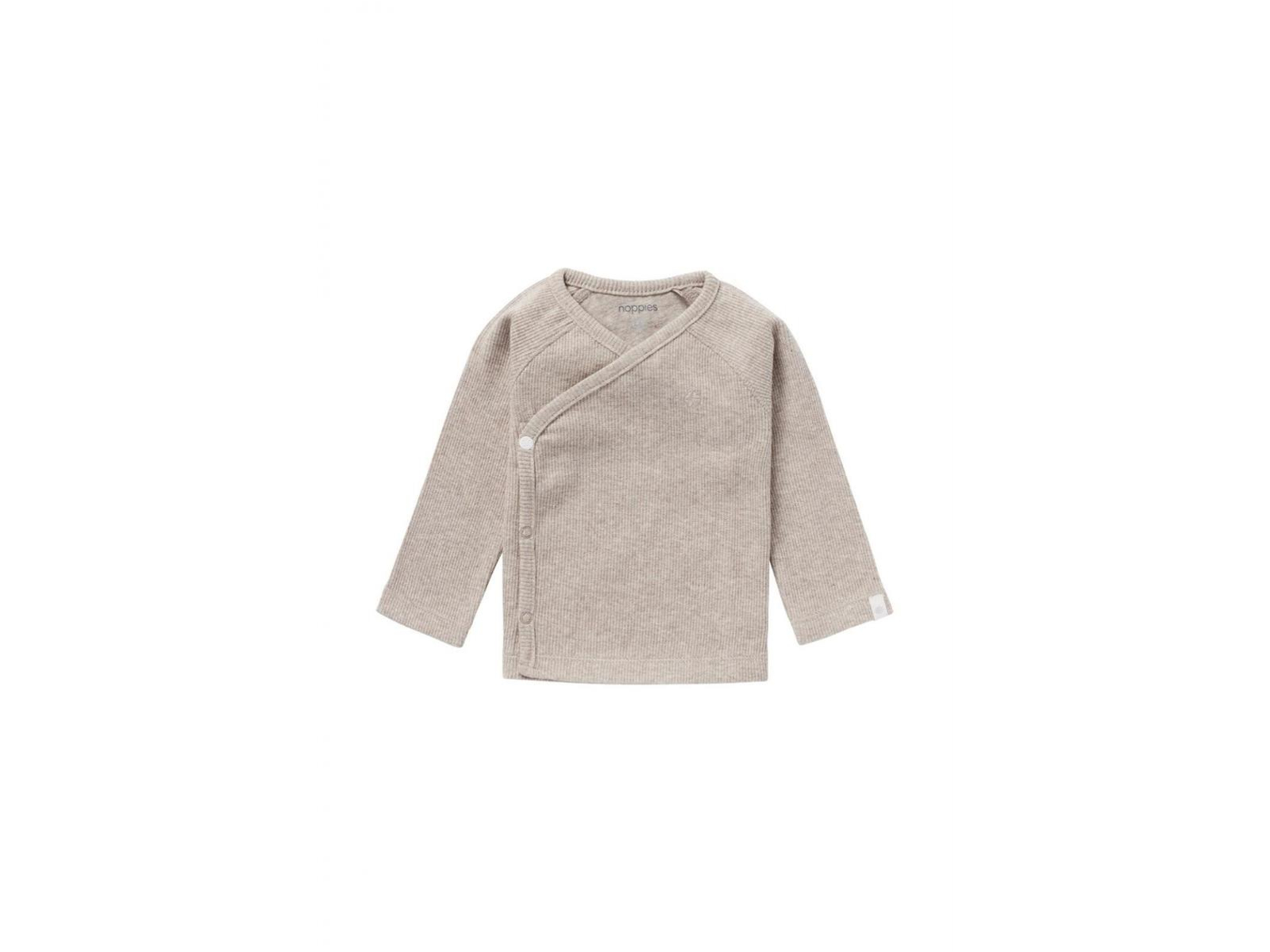 Wickelshirt Langarm Nanyuki taupe melange rip Gr. 68