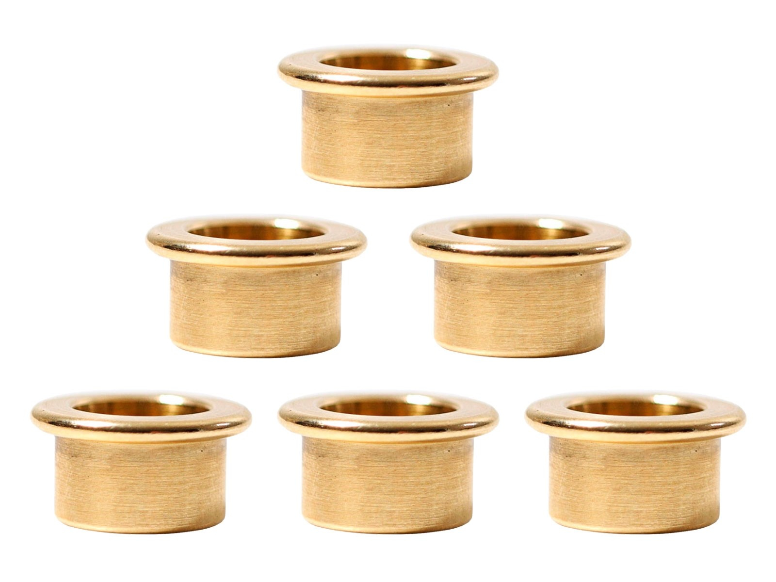 Kerzenhaltertülle aus Messing 6er Set Durchmesser innen 1,4 cm, außen 2 cm