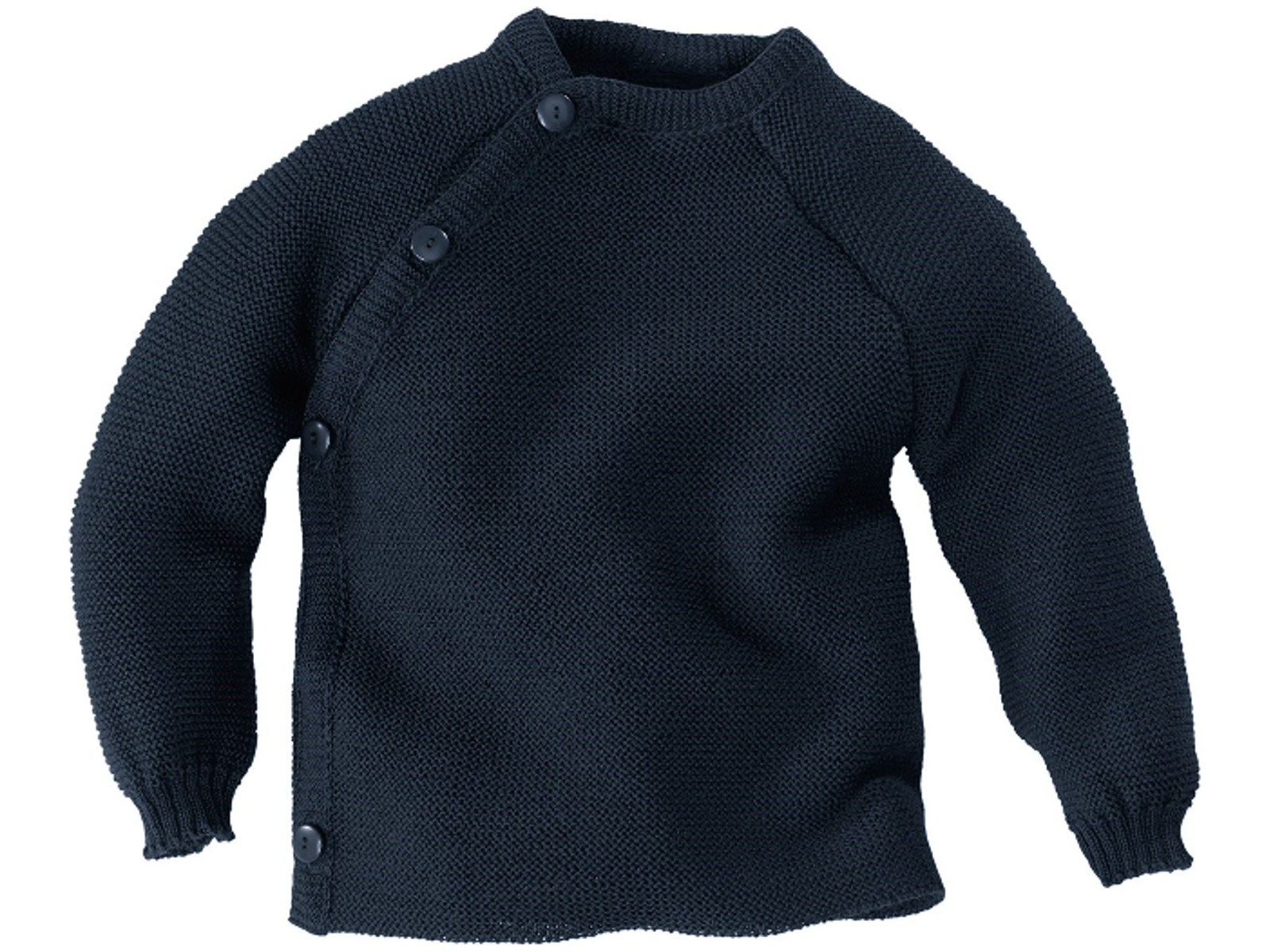 Baby Jacke Schlüttli Bio-Merinowolle marine Gr.50-56