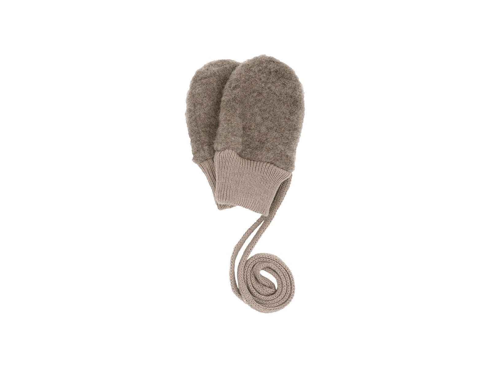 Baby Handschuhe Bio-Schurwolle Fleece braun-meliert Gr. 1 (1 Mon.)